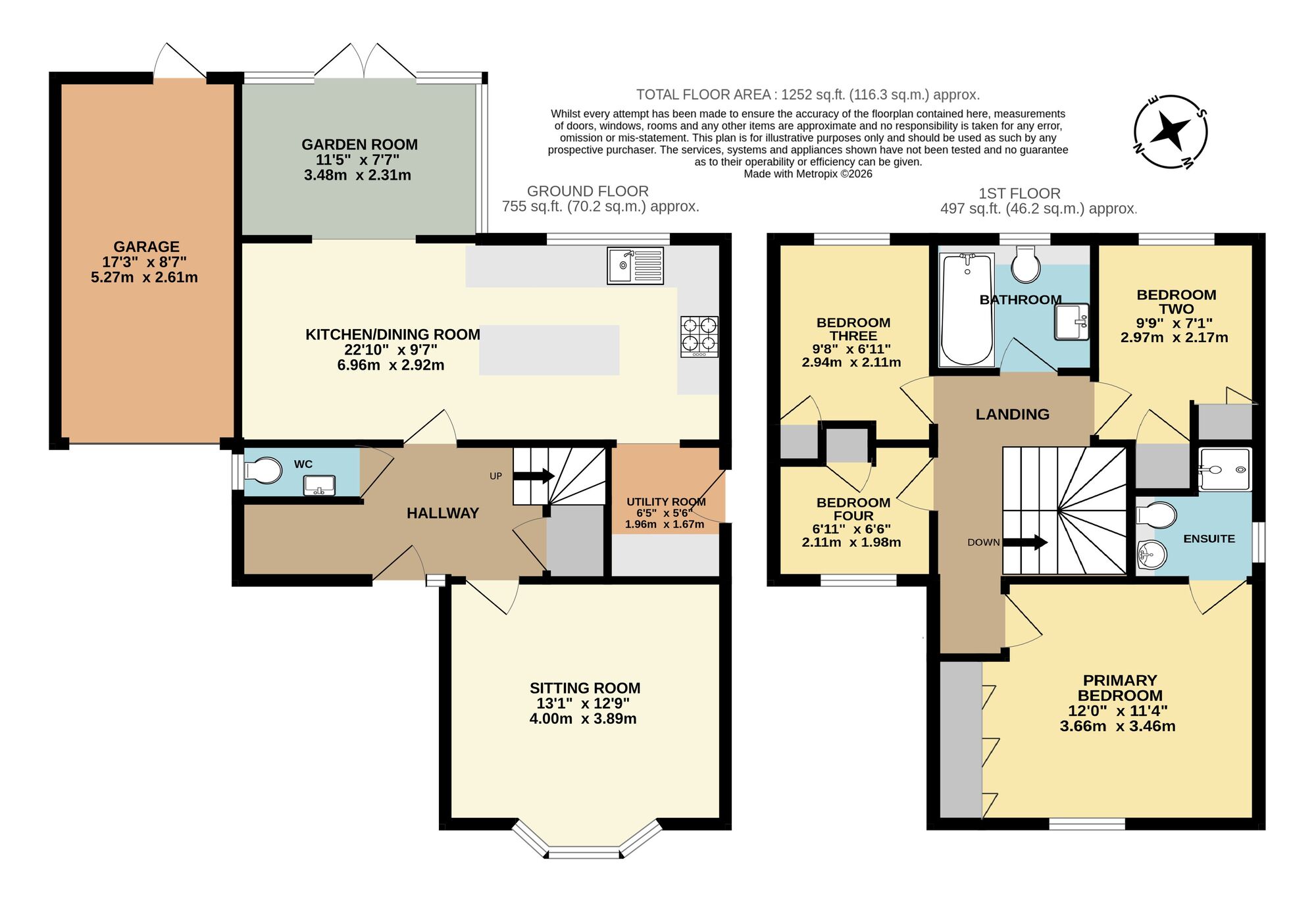Floorplan of 4 bedroom Detached House for sale, Anchor Way, Carlton Colville, Suffolk, NR33