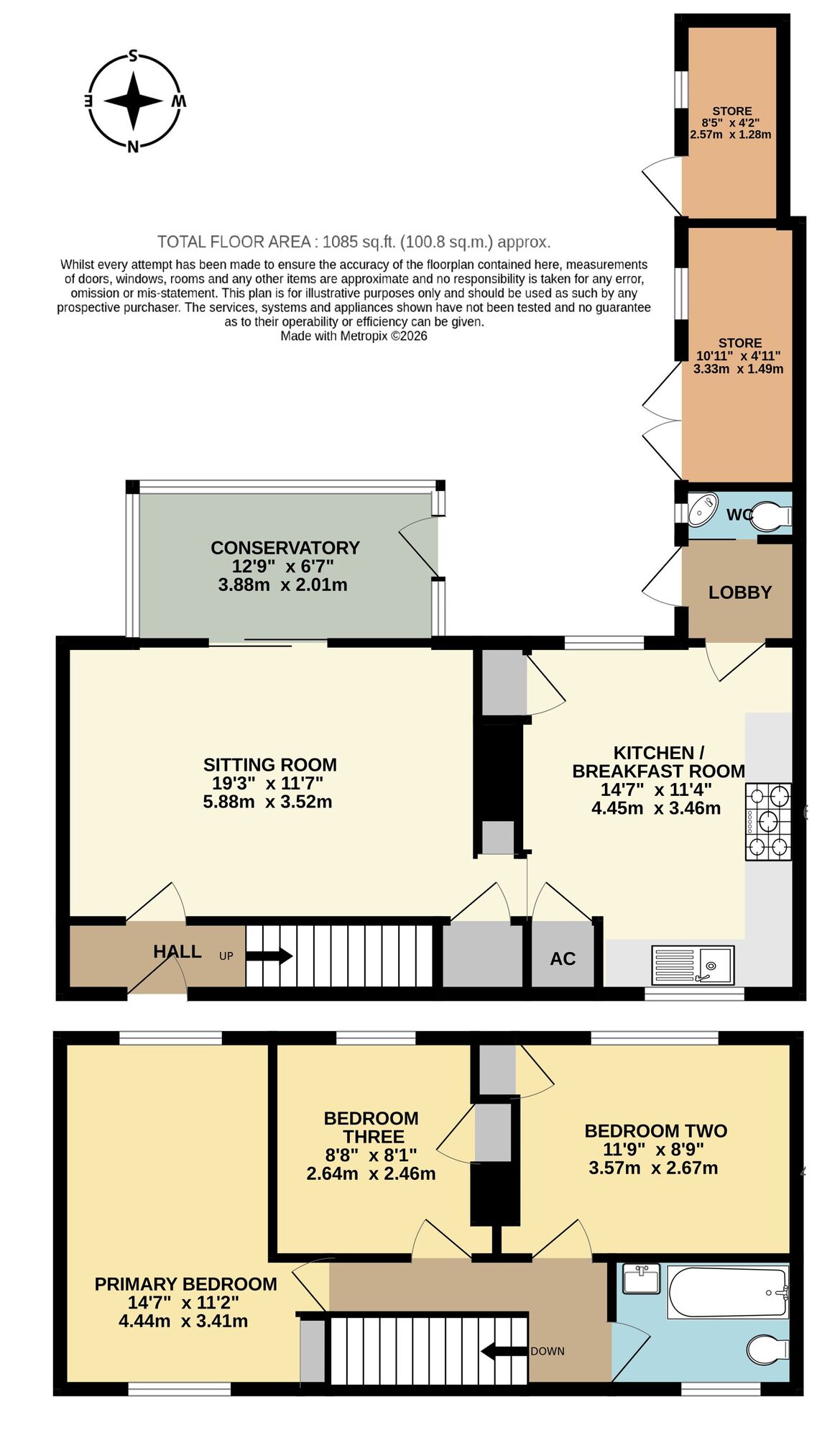 Floorplan of 3 bedroom Mid Terrace House to rent, Windsor Road, Reydon, Suffolk, IP18
