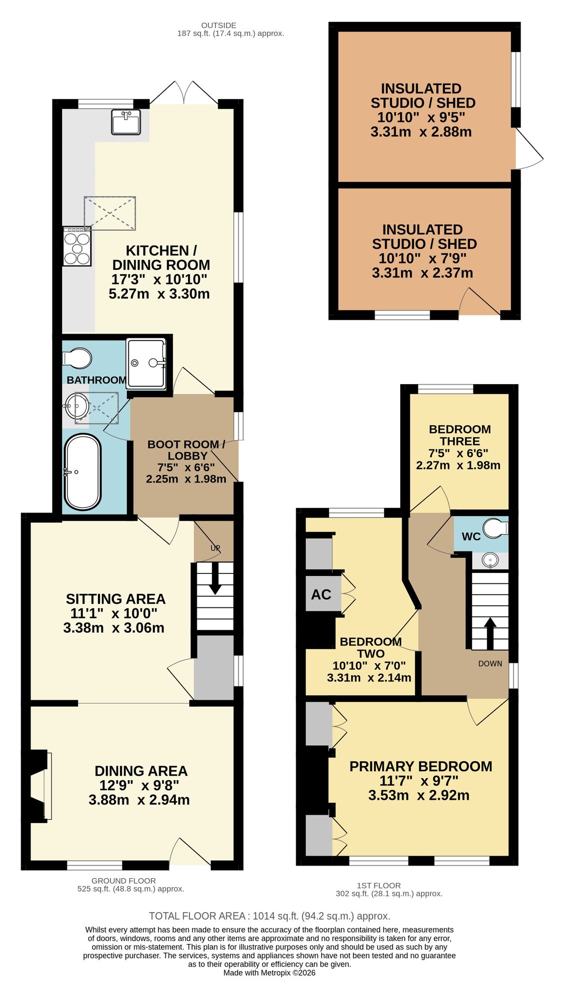Floorplan of 3 bedroom Semi Detached House for sale, The Street, Gillingham, Norfolk, NR34