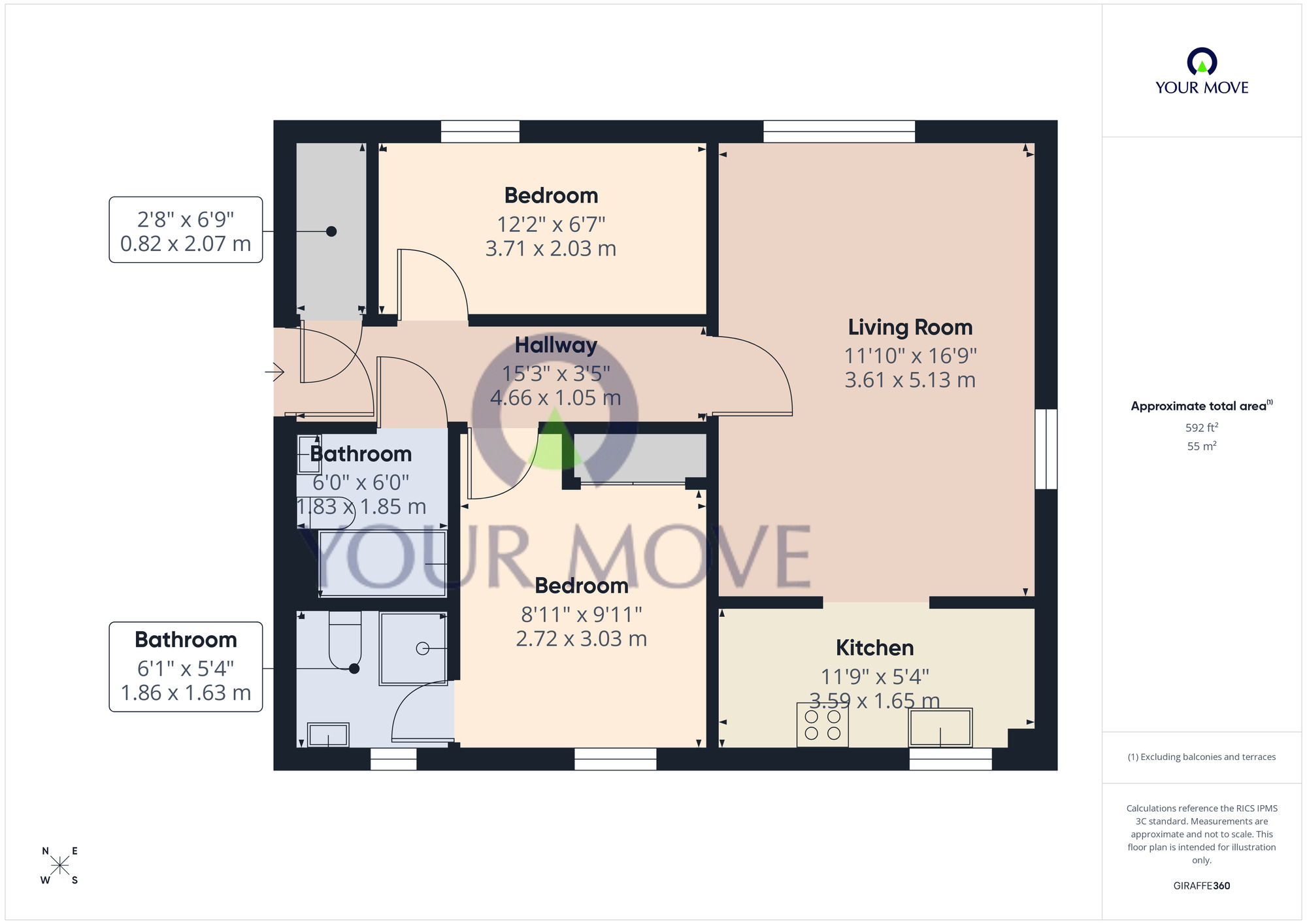 Floorplan of 2 bedroom Flat for sale, Buttermere Way, Carlton Colville, Suffolk, NR33
