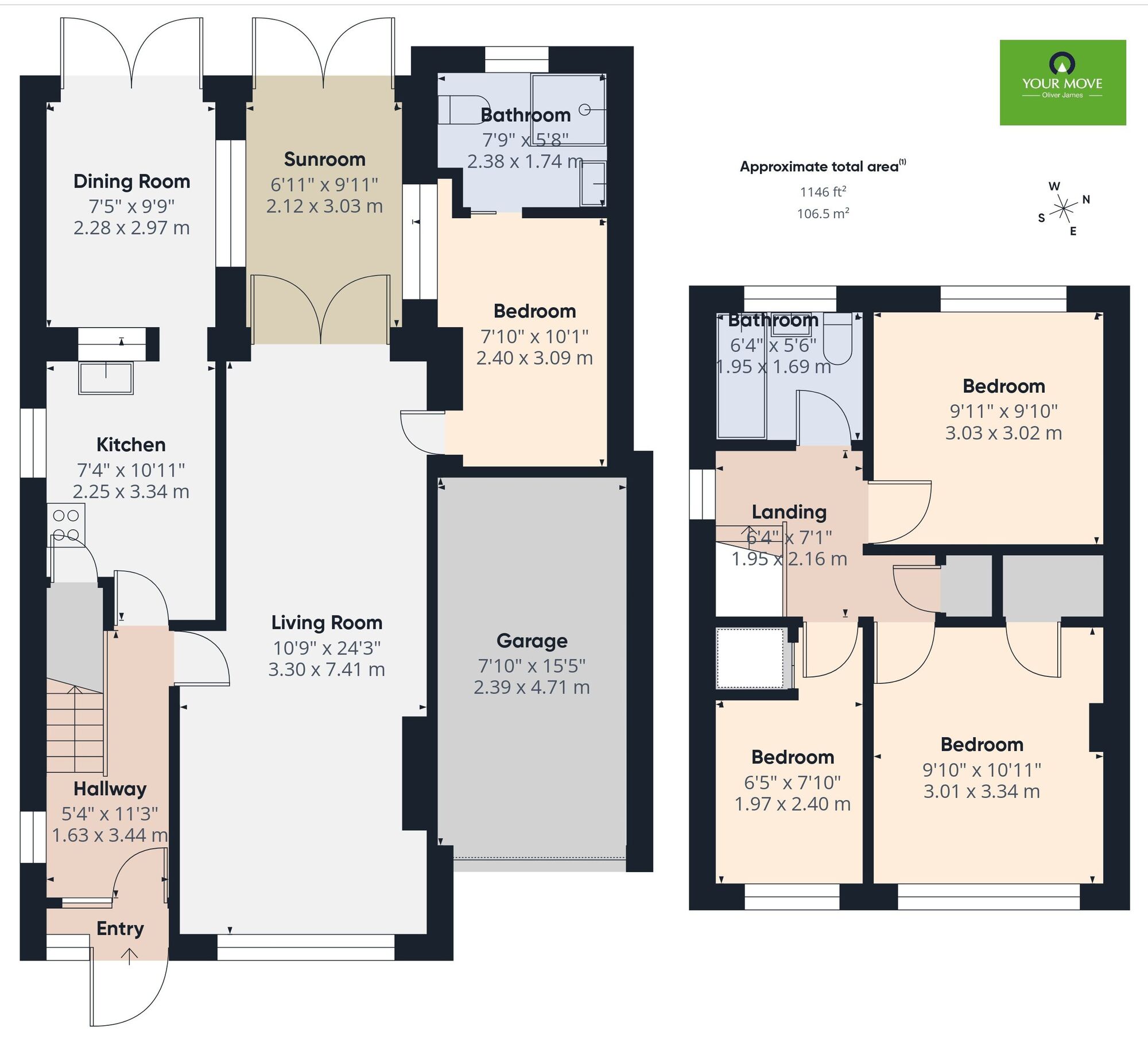 Floorplan of 4 bedroom Detached House for sale, Darby Road, Beccles, Suffolk, NR34