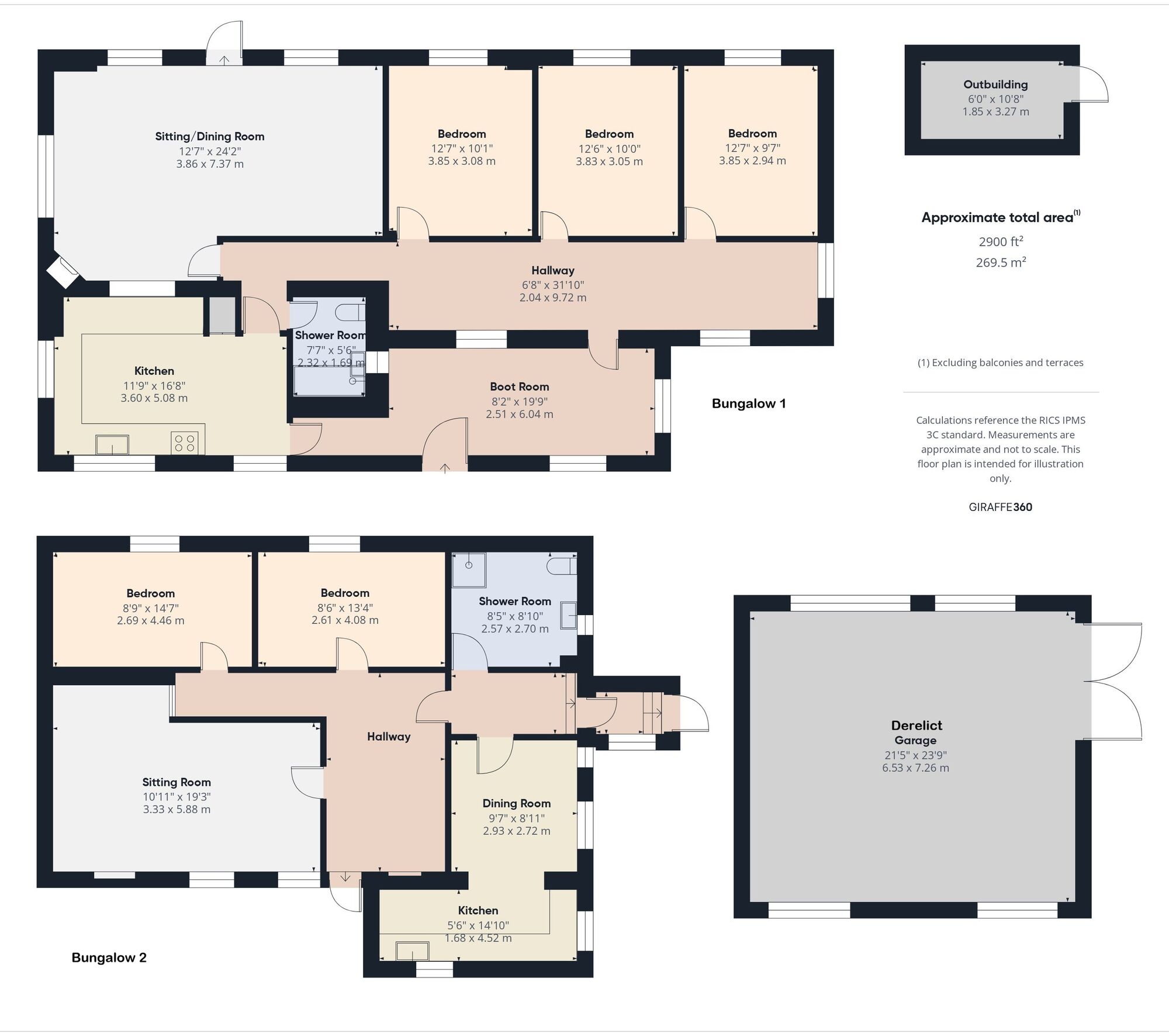 Floorplan of Detached Bungalow for sale, Mill Lane, Thorpe-next-Haddiscoe, Norfolk, NR14