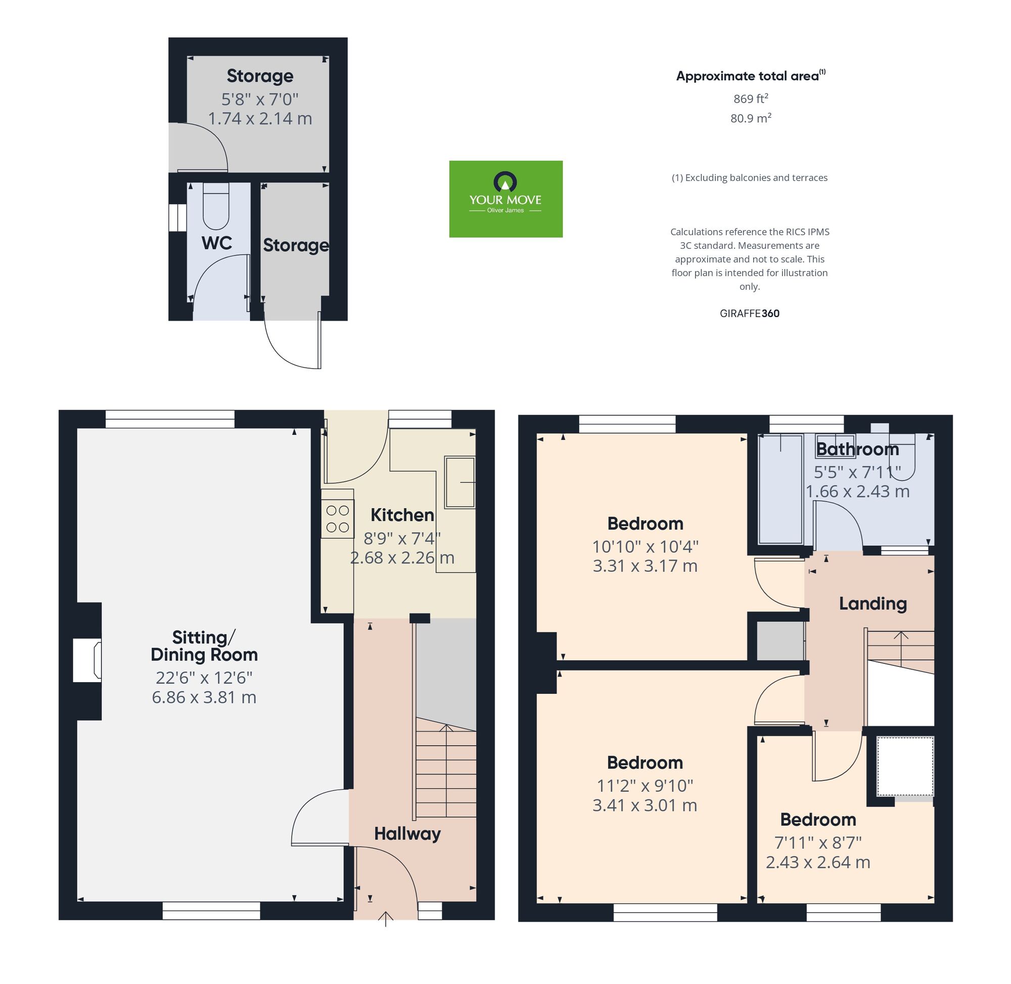 Floorplan of 3 bedroom Mid Terrace House for sale, Gipsy Lane, Frostenden, Suffolk, NR34
