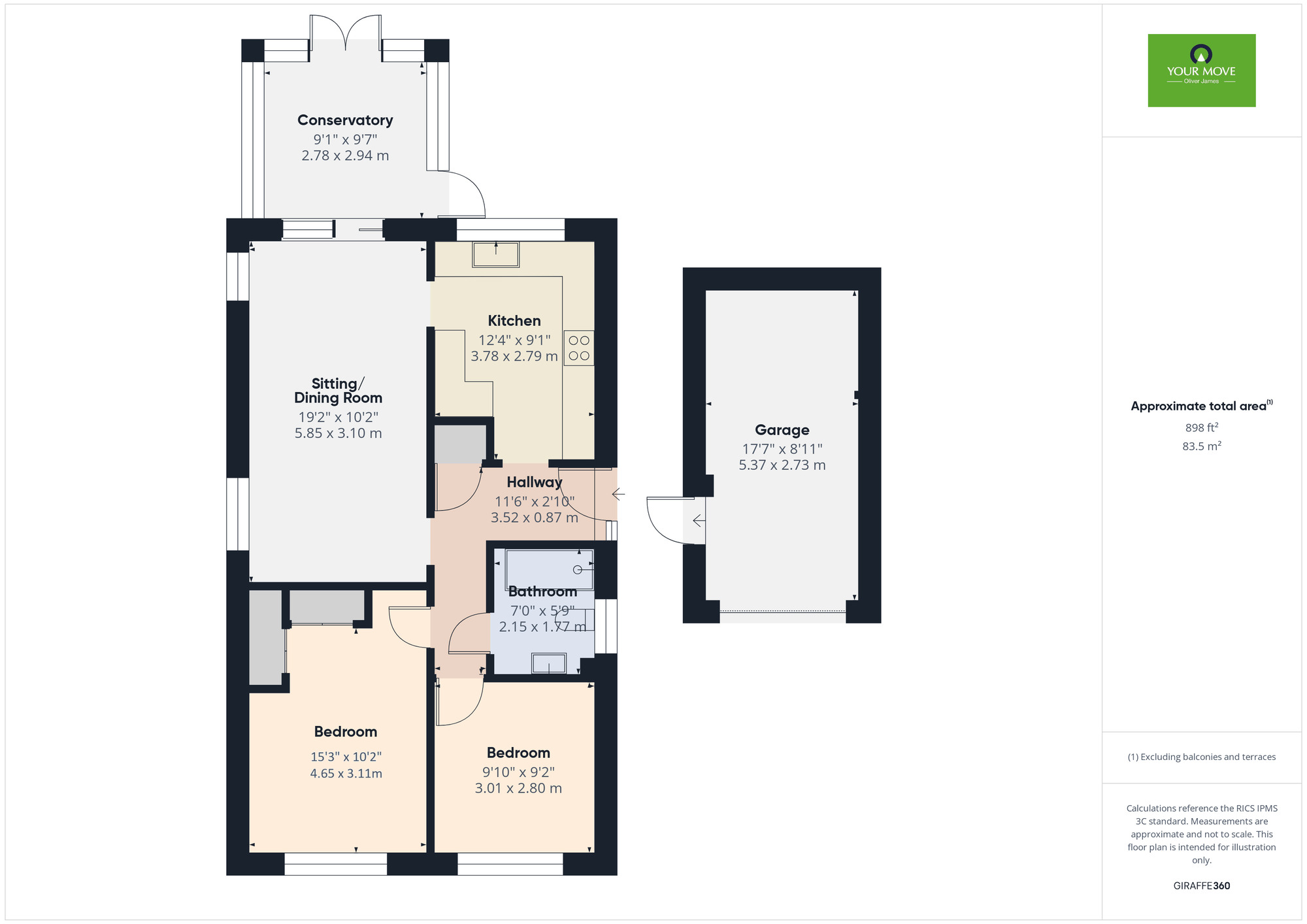 Floorplan of 2 bedroom Detached Bungalow for sale, Mill Road, Beccles, Suffolk, NR34