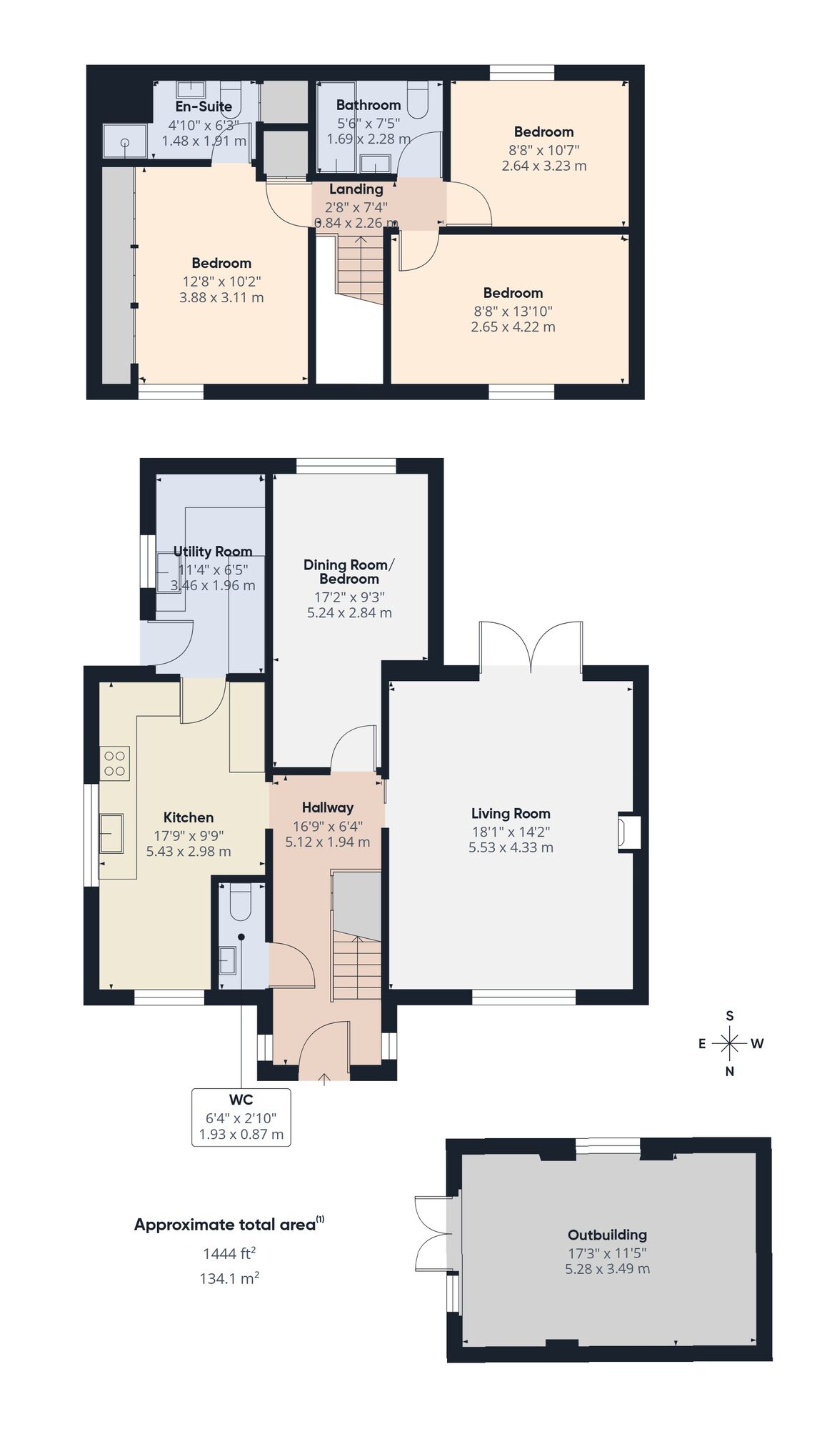 Floorplan of 3 bedroom Detached House for sale, Rose Lane Close, Palgrave, Suffolk, IP22