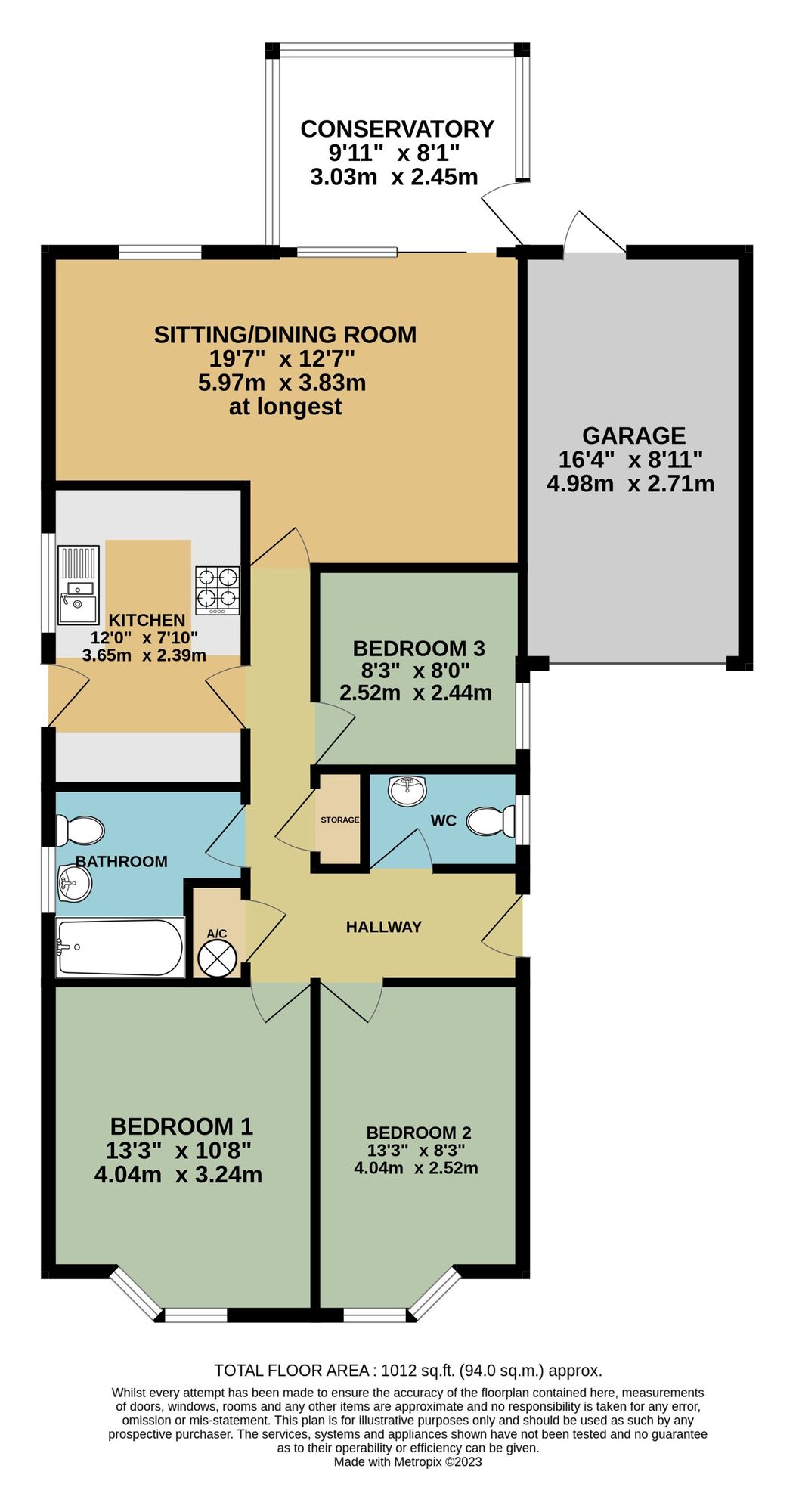 Floorplan of 3 bedroom Detached Bungalow for sale, Nicholson Drive, Beccles, Suffolk, NR34