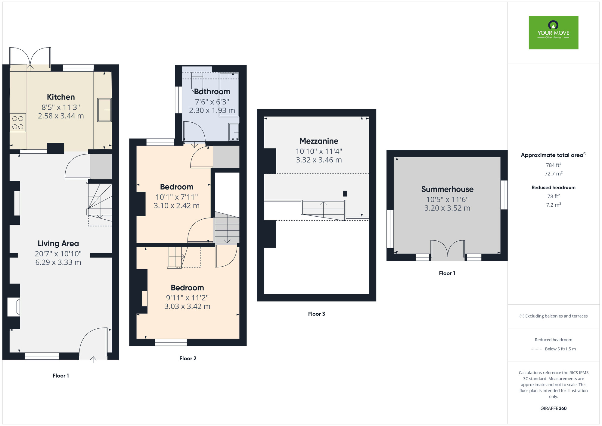 Floorplan of 2 bedroom Mid Terrace House for sale, Kemps Lane, Beccles, Suffolk, NR34