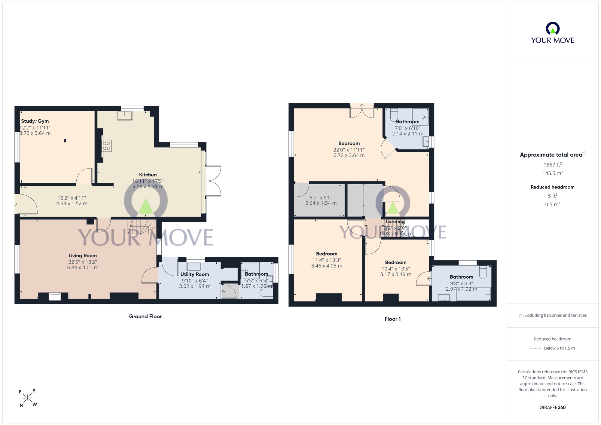 Floorplan of 4 bedroom Semi Detached House for sale, Hall Road, Hopton, Norfolk, NR31