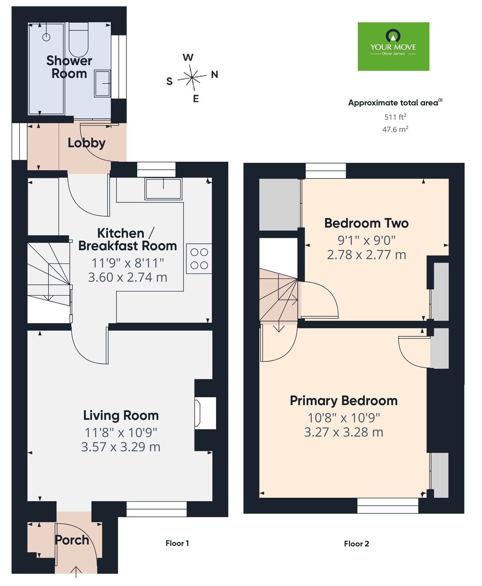 Floorplan of 2 bedroom End Terrace House for sale, New Road, Ravensmere, Suffolk, NR34