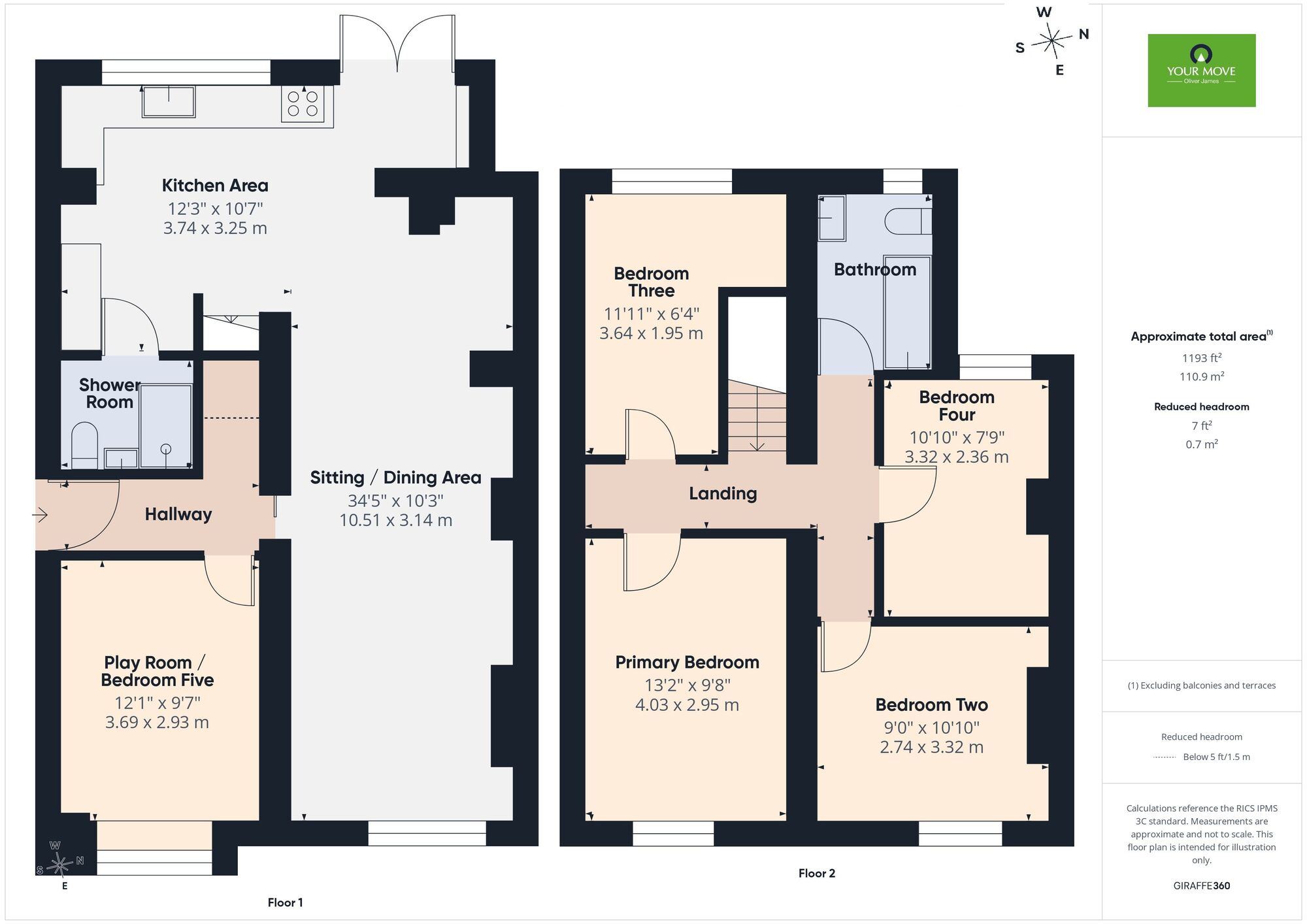 Floorplan of 5 bedroom End Terrace House for sale, Kemps Lane, Beccles, Suffolk, NR34
