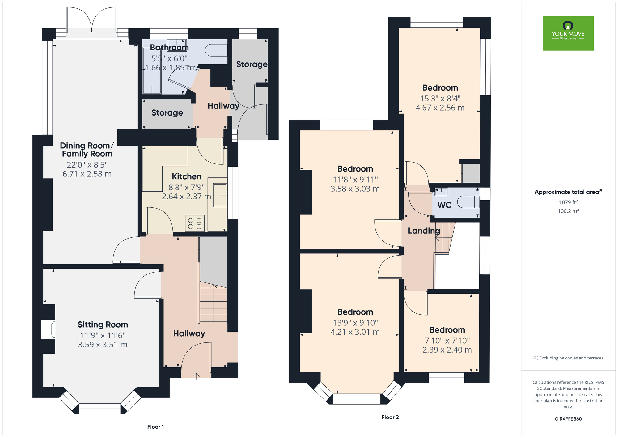Floorplan of 4 bedroom Semi Detached House for sale, St. Annes Road, Beccles, Suffolk, NR34