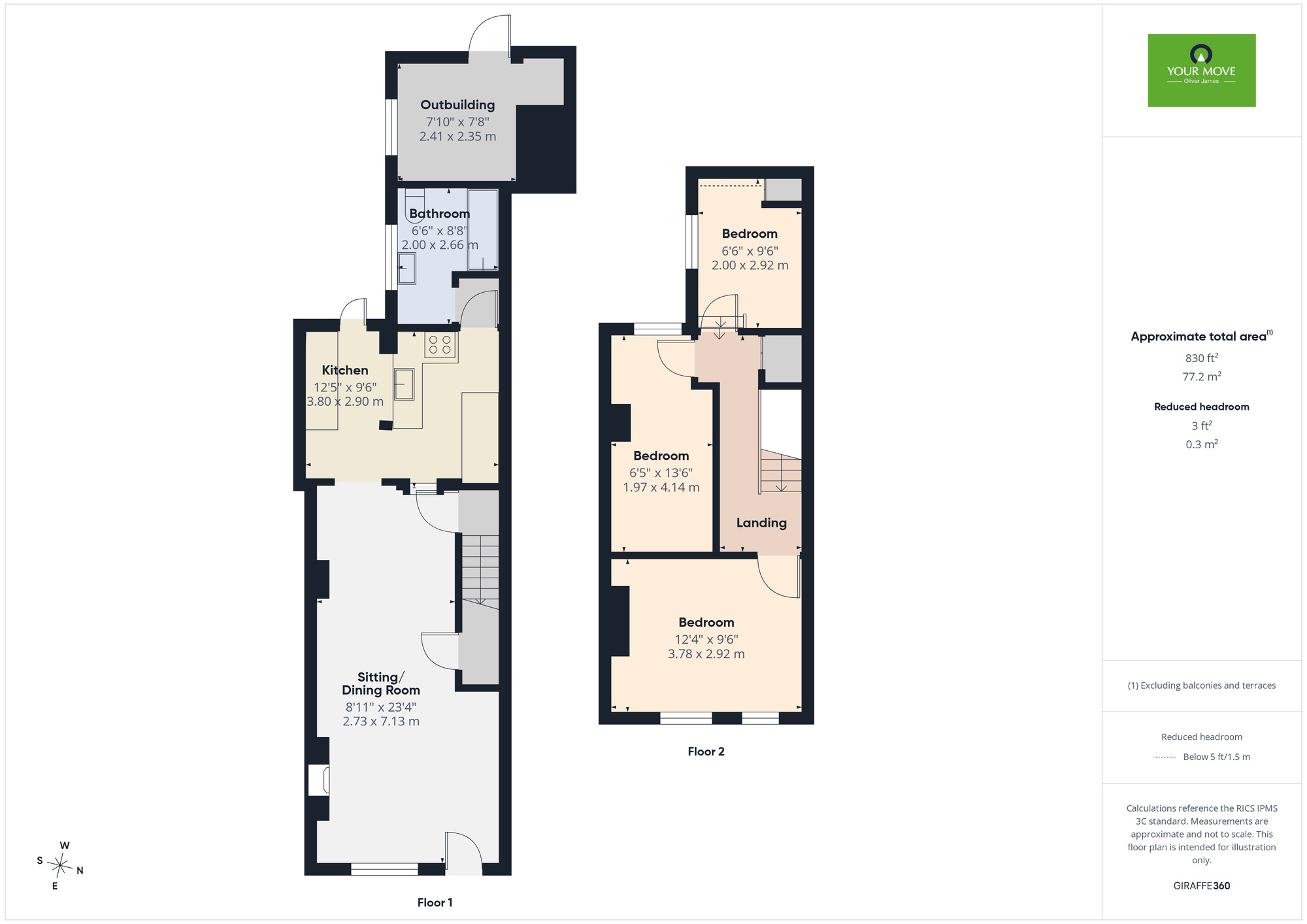 Floorplan of 3 bedroom Mid Terrace House for sale, Ladys Meadow, Beccles, Suffolk, NR34