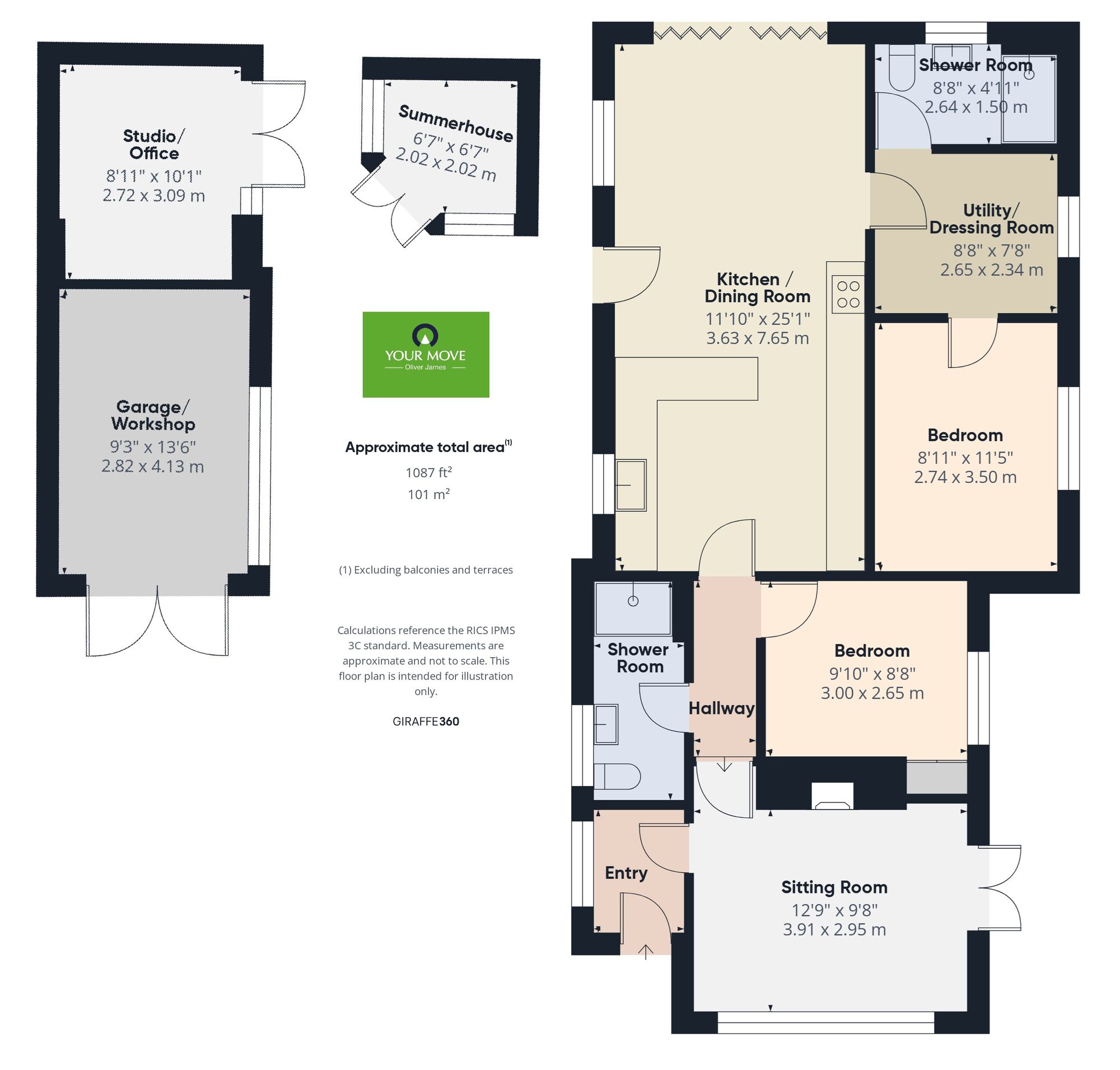 Floorplan of 2 bedroom Detached Bungalow for sale, Park Drive, Worlingham, Suffolk, NR34