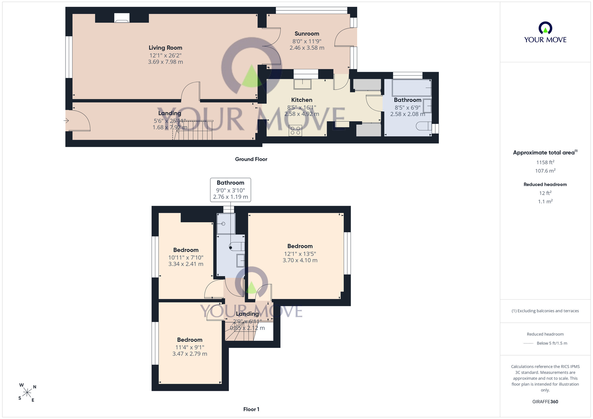 Floorplan of 3 bedroom Semi Detached House for sale, Church Road, Kessingland, Suffolk, NR33