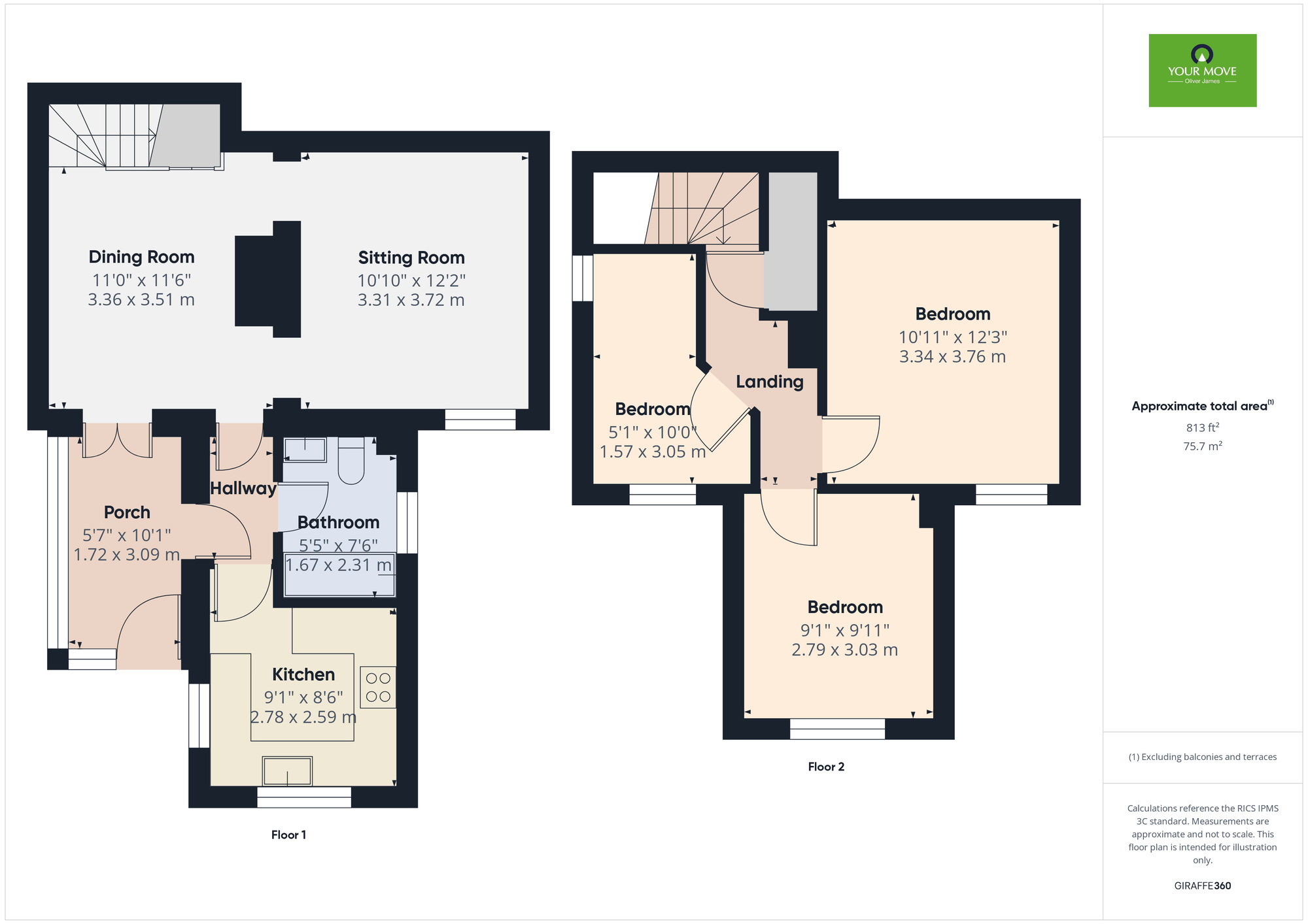 Floorplan of 3 bedroom Semi Detached House for sale, Neeches Yard, Fen Lane, Suffolk, NR34