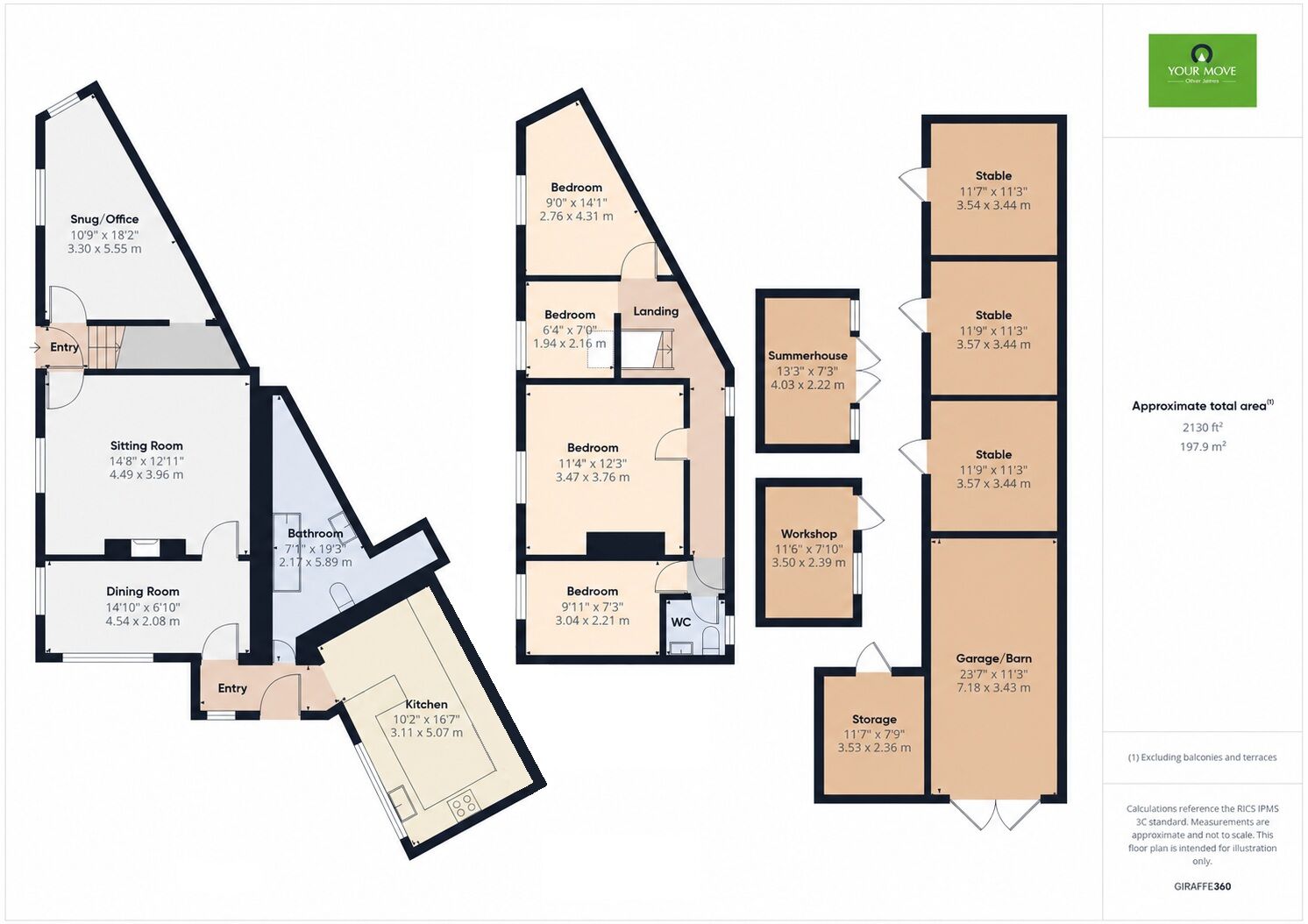 Floorplan of 4 bedroom End Terrace House for sale, The Station, Brampton, Suffolk, NR34