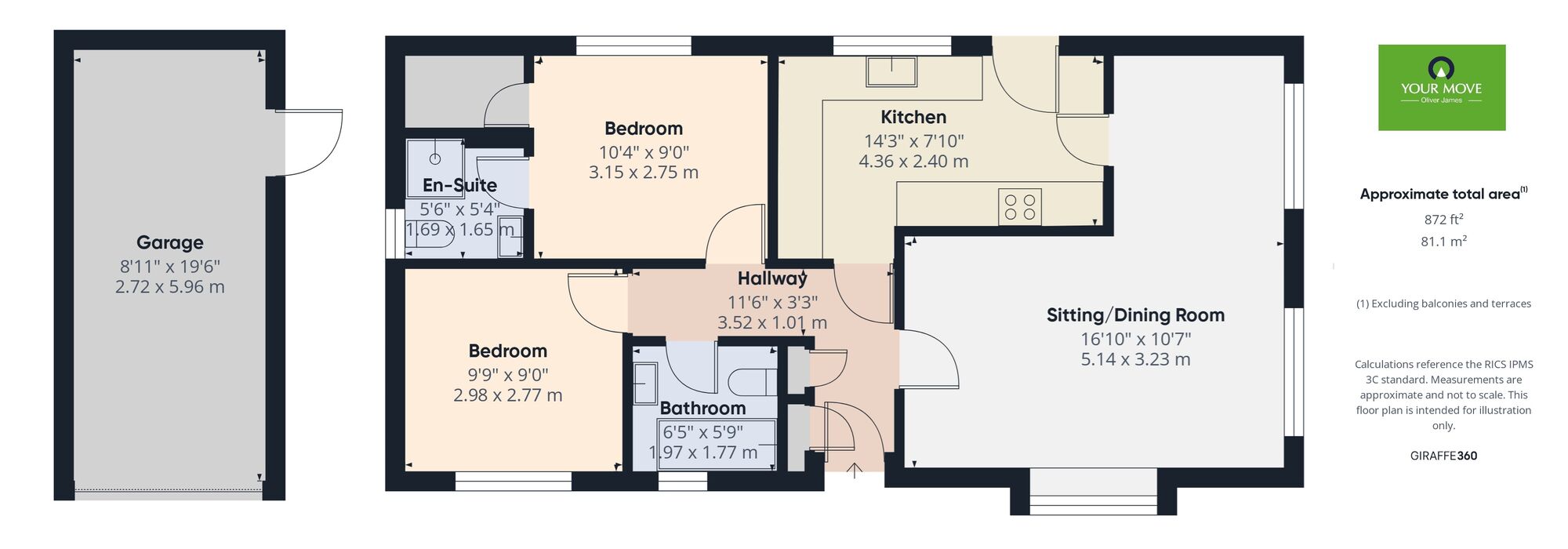 Floorplan of 2 bedroom Park Home Property for sale, Pound Road, Beccles, Suffolk, NR34