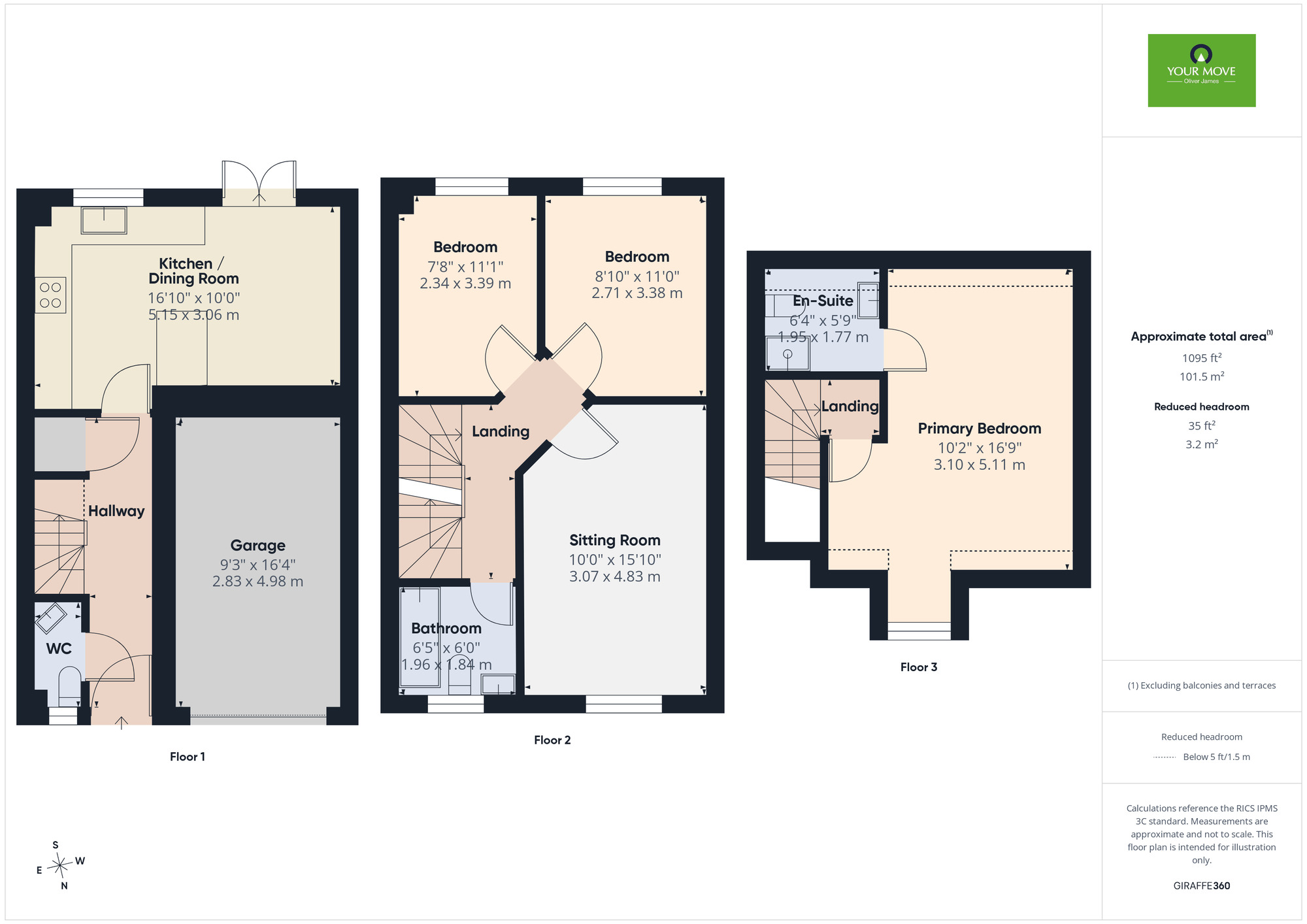 Floorplan of 3 bedroom Mid Terrace House for sale, Leggett Walk, Beccles, Suffolk, NR34
