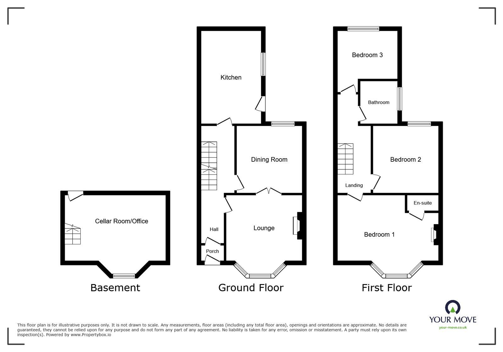 Floorplan of 3 bedroom Mid Terrace House to rent, Alexandra Road, Broadstairs, Kent, CT10
