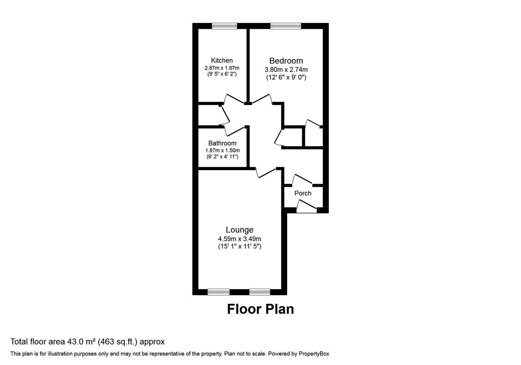 Floorplan of 1 bedroom Flat to rent, High Street, St. Peters, Kent, CT10