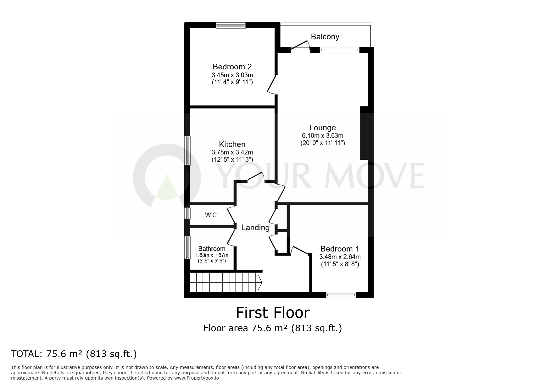 Floorplan of 2 bedroom  Flat for sale, St. Peters Park Road, Broadstairs, Thanet, CT10