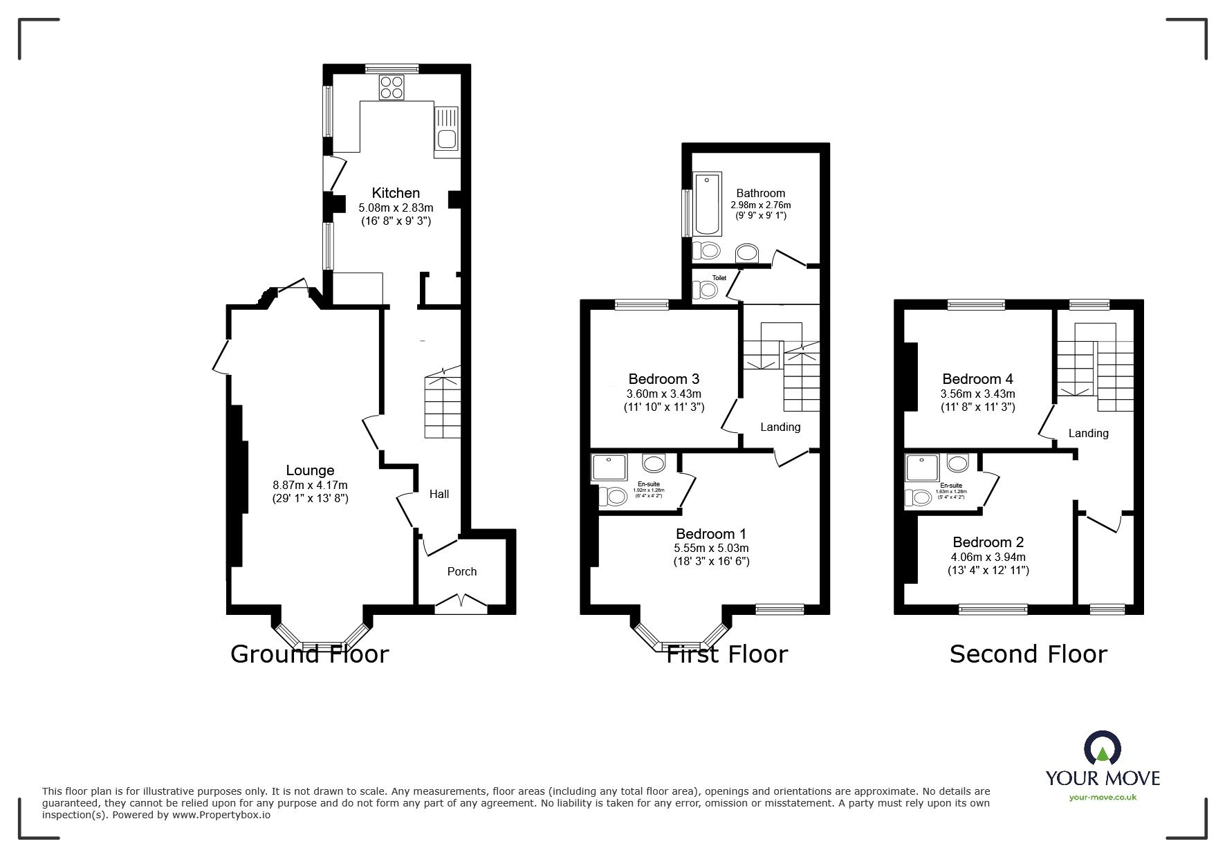 Floorplan of 4 bedroom Semi Detached House to rent, The Vale, Broadstairs, Kent, CT10