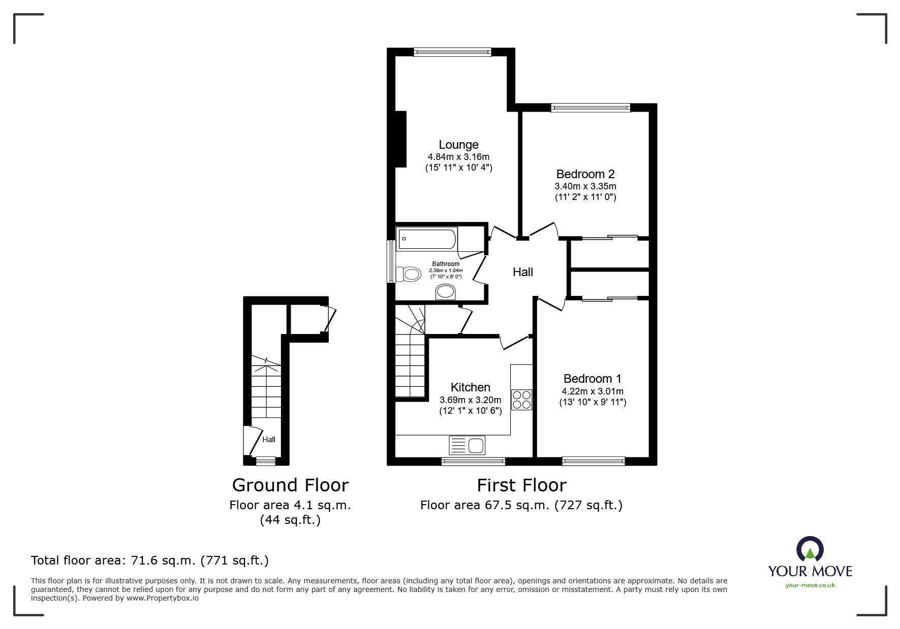 Floorplan of 2 bedroom  Flat for sale, St. Peters Road, Broadstairs, Kent, CT10