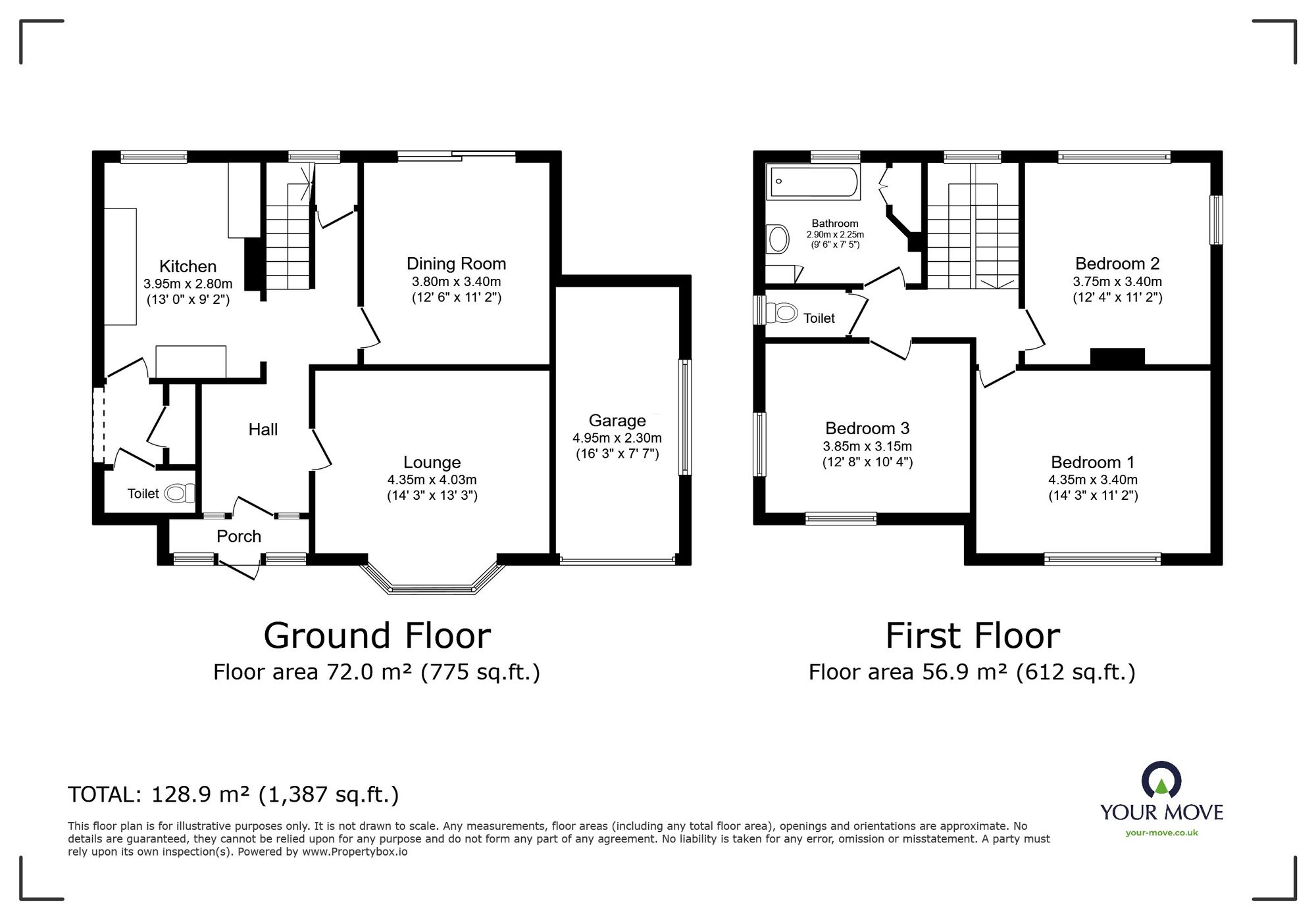 Floorplan of 3 bedroom Detached House for sale, Vale Road, Broadstairs, Kent, CT10