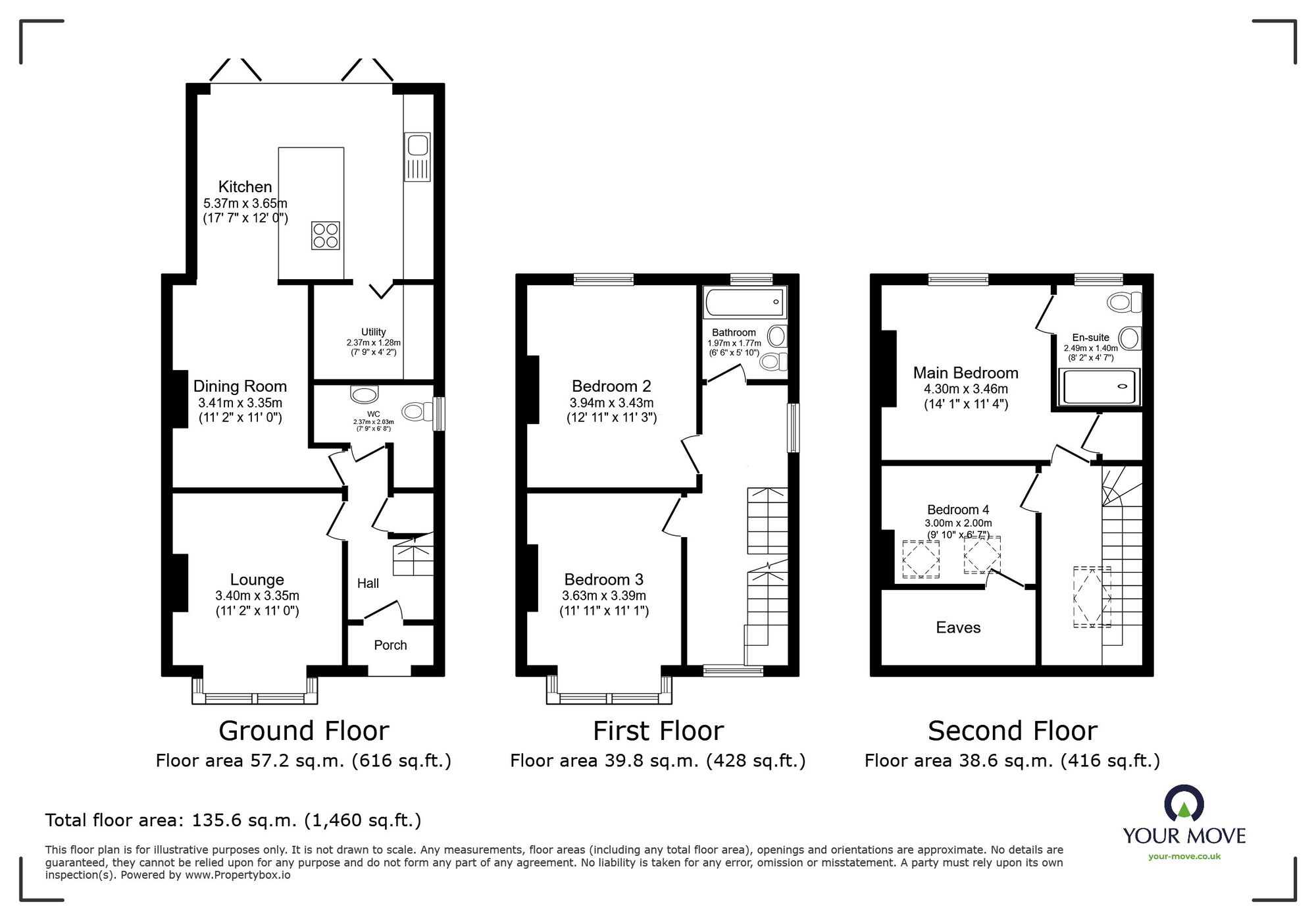 Floorplan of 4 bedroom Semi Detached House for sale, Vale Road, Broadstairs, Kent, CT10