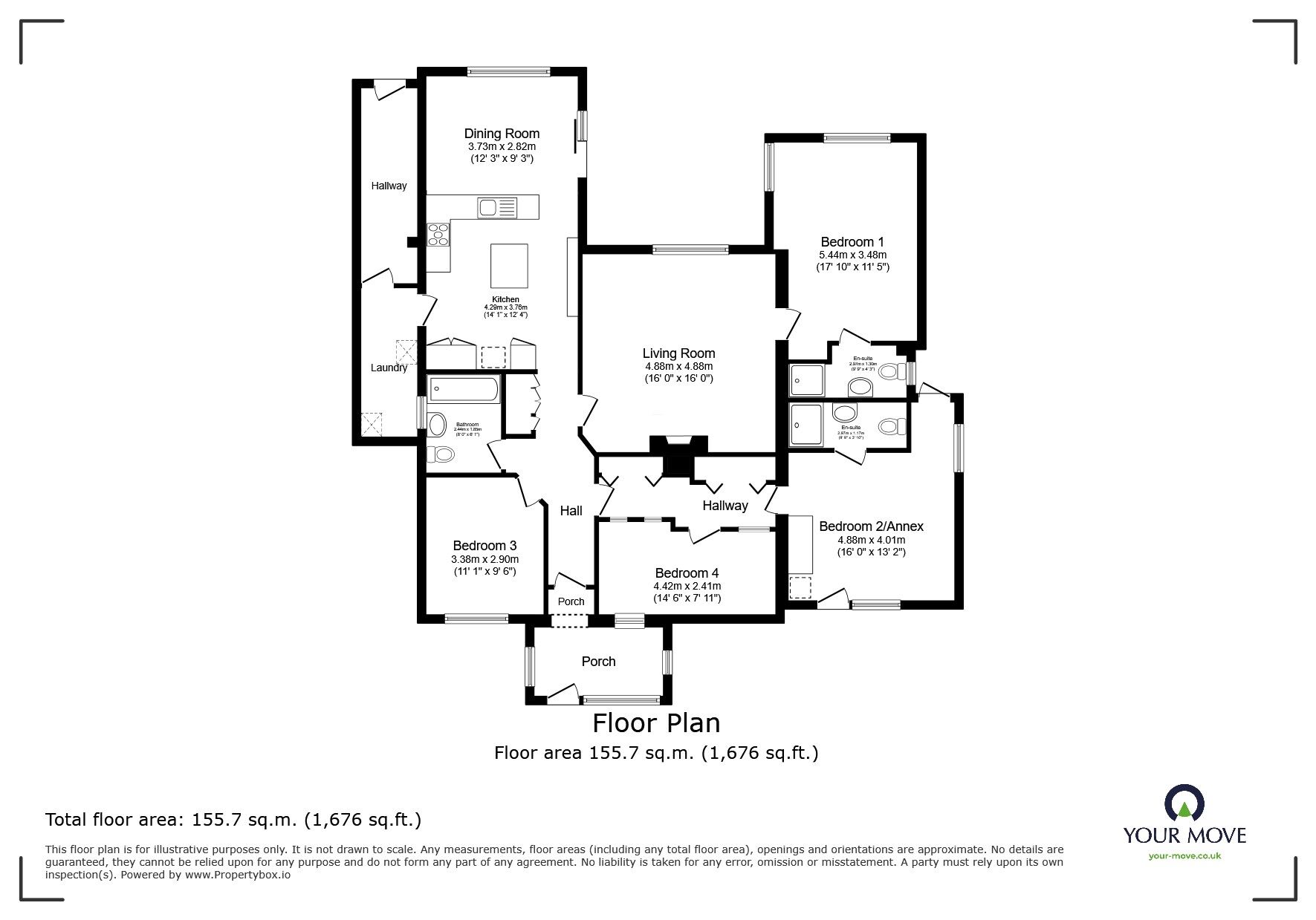 Floorplan of 4 bedroom Detached Bungalow for sale, Ramsgate Road, Broadstairs, Kent, CT10