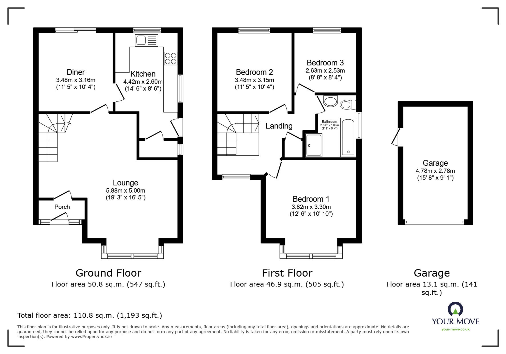 Floorplan of 3 bedroom Semi Detached House for sale, Botany Road, Broadstairs, CT10