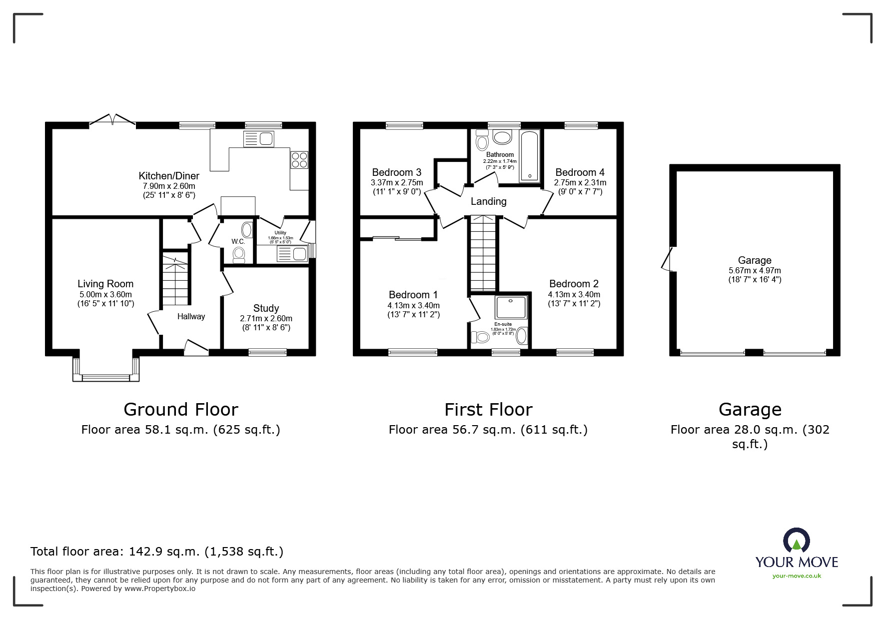 Floorplan of 4 bedroom Detached House for sale, Fair Street, Broadstairs, Kent, CT10