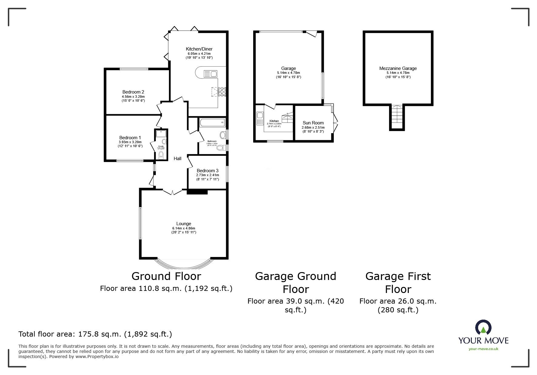 Floorplan of 3 bedroom Detached Bungalow for sale, Dumpton Park Drive, Broadstairs, Kent, CT10