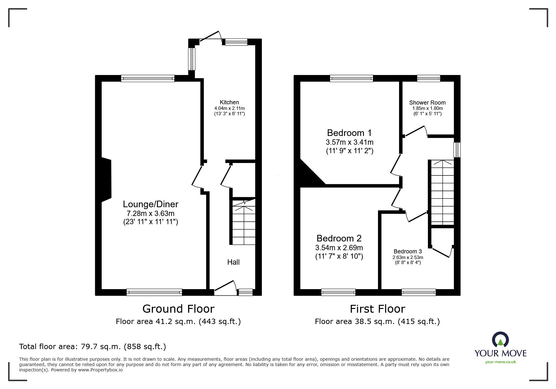 Floorplan of 3 bedroom Semi Detached House for sale, Victoria Avenue, Broadstairs, Kent, CT10