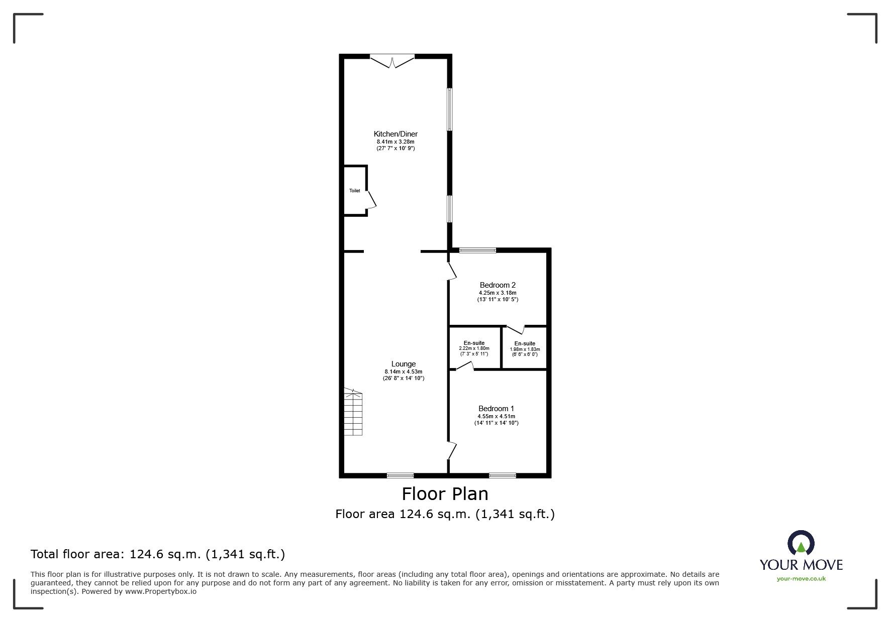 Floorplan of 2 bedroom  Flat to rent, Dundonald Road, Broadstairs, Kent, CT10