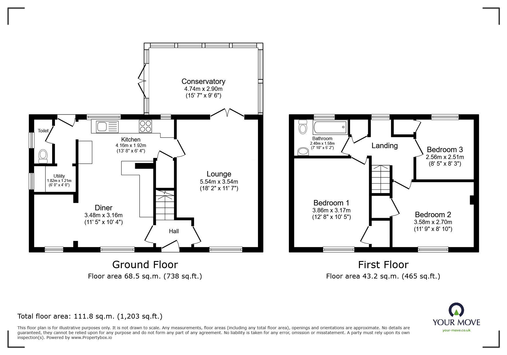 Floorplan of 3 bedroom Semi Detached House for sale, Thorne Road, Minster, Kent, CT12