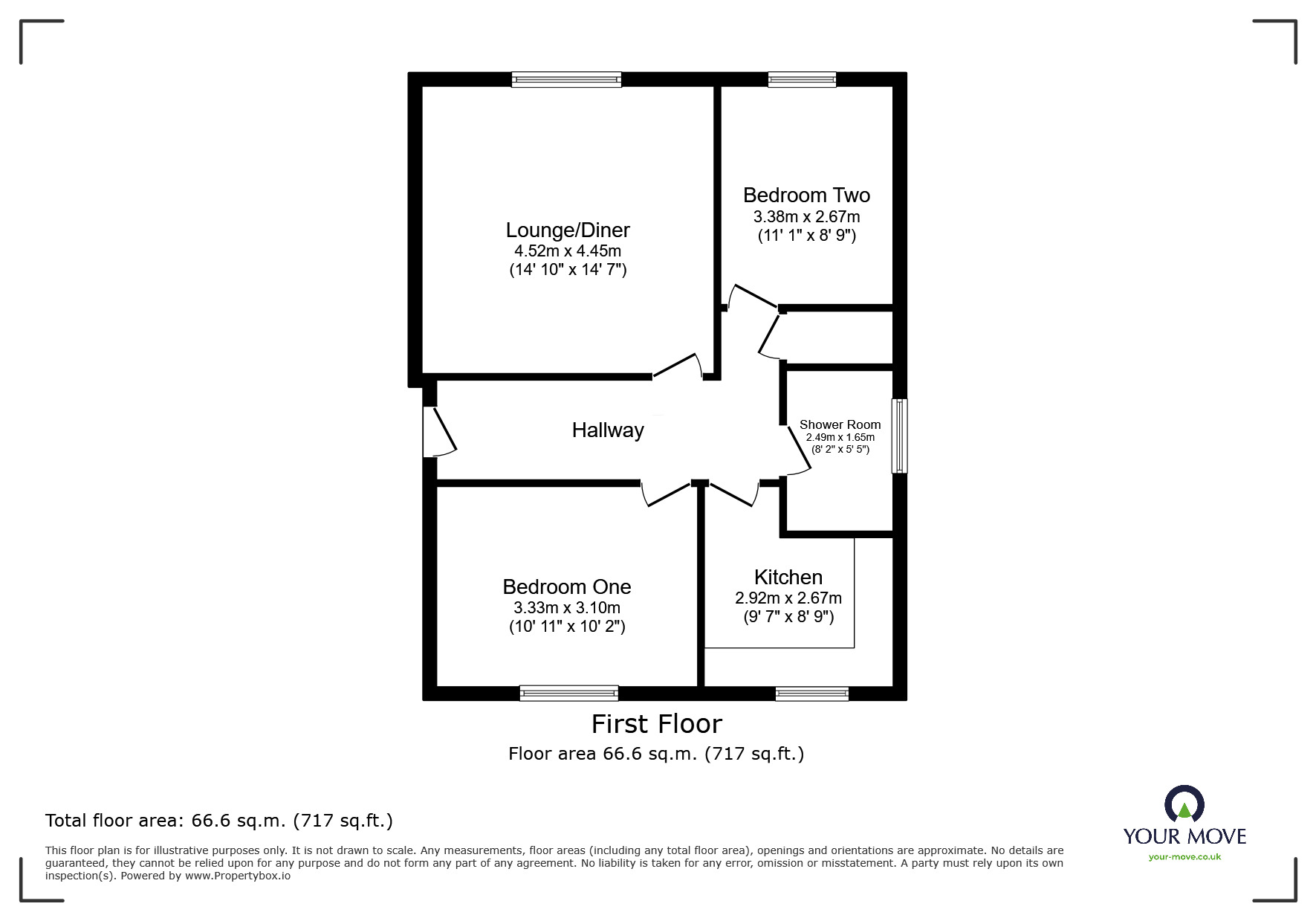 Floorplan of 2 bedroom Flat for sale, Canterbury Road East, Birchington, Kent, CT7