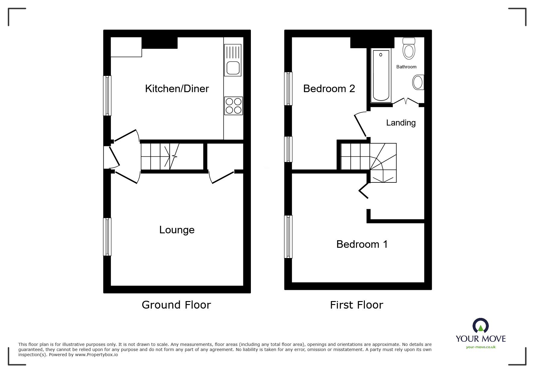 Floorplan of 2 bedroom Semi Detached House for sale, Percy Road, Ramsgate, Kent, CT11