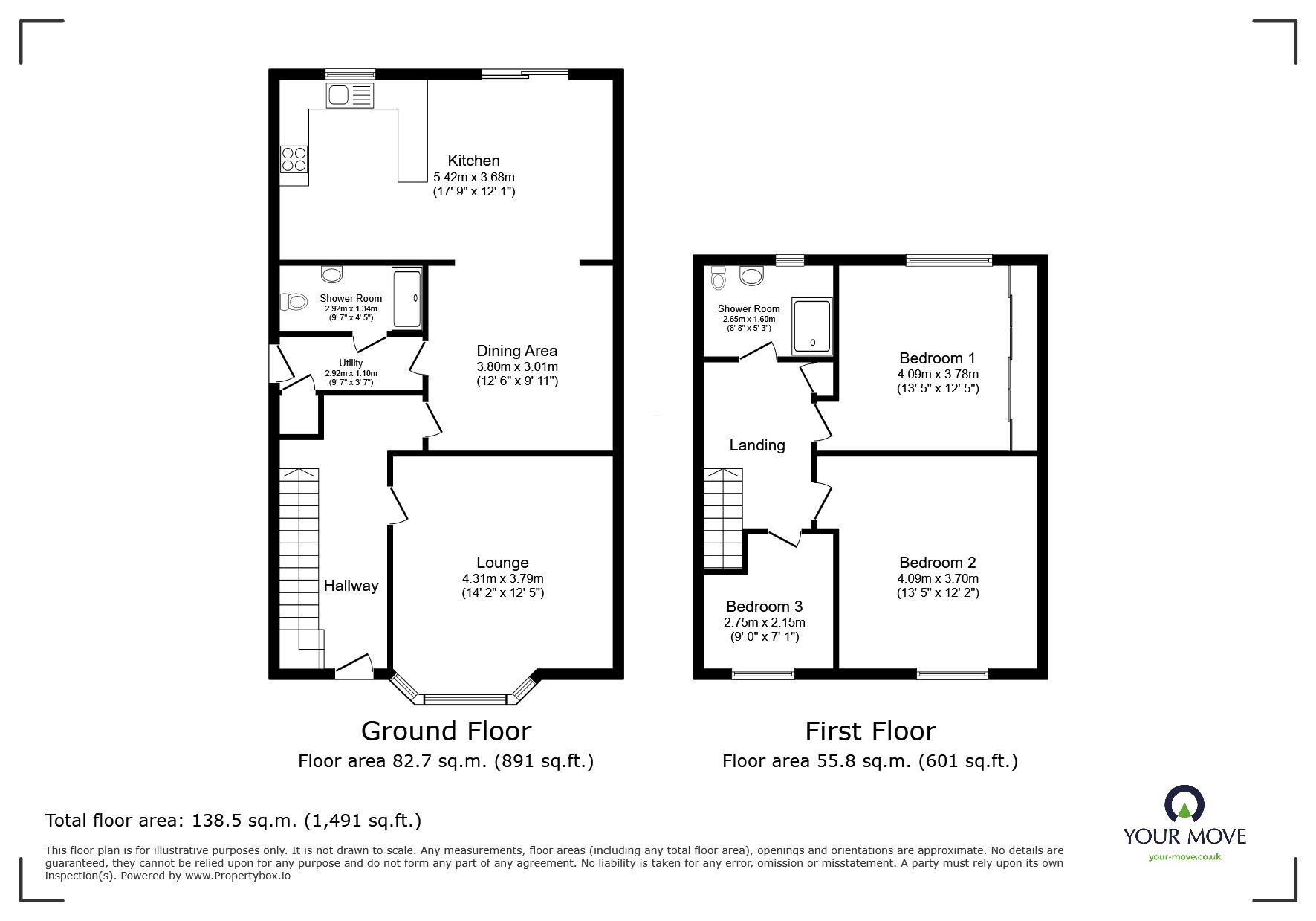 Floorplan of 3 bedroom Detached House for sale, Cecilia Grove, Broadstairs, Kent, CT10