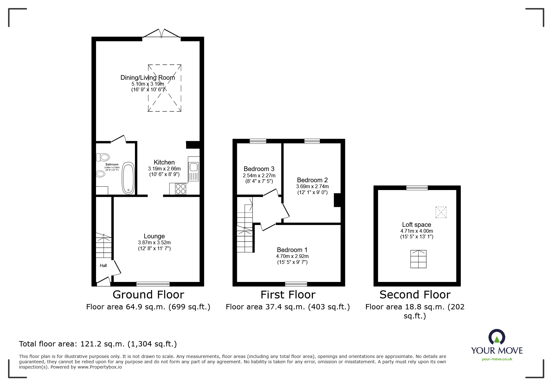 Floorplan of 3 bedroom Semi Detached House for sale, Allenby Road, Ramsgate, Kent, CT12