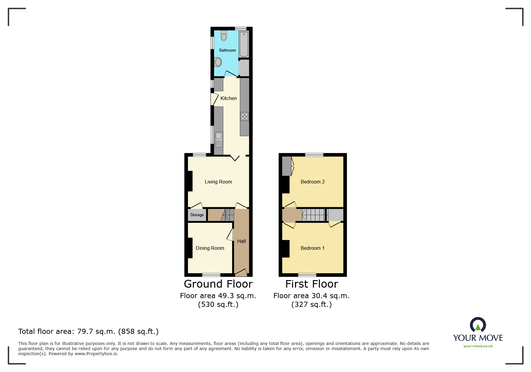 Floorplan of 2 bedroom Mid Terrace House for sale, Alexandra Road, Ramsgate, Kent, CT11