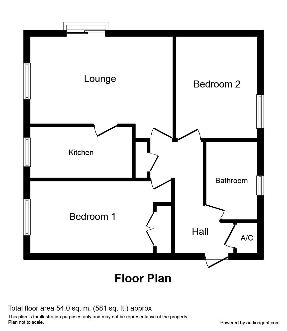 Floorplan of 2 bedroom Flat to rent, Tongdean Lane, Preston, Brighton, BN1