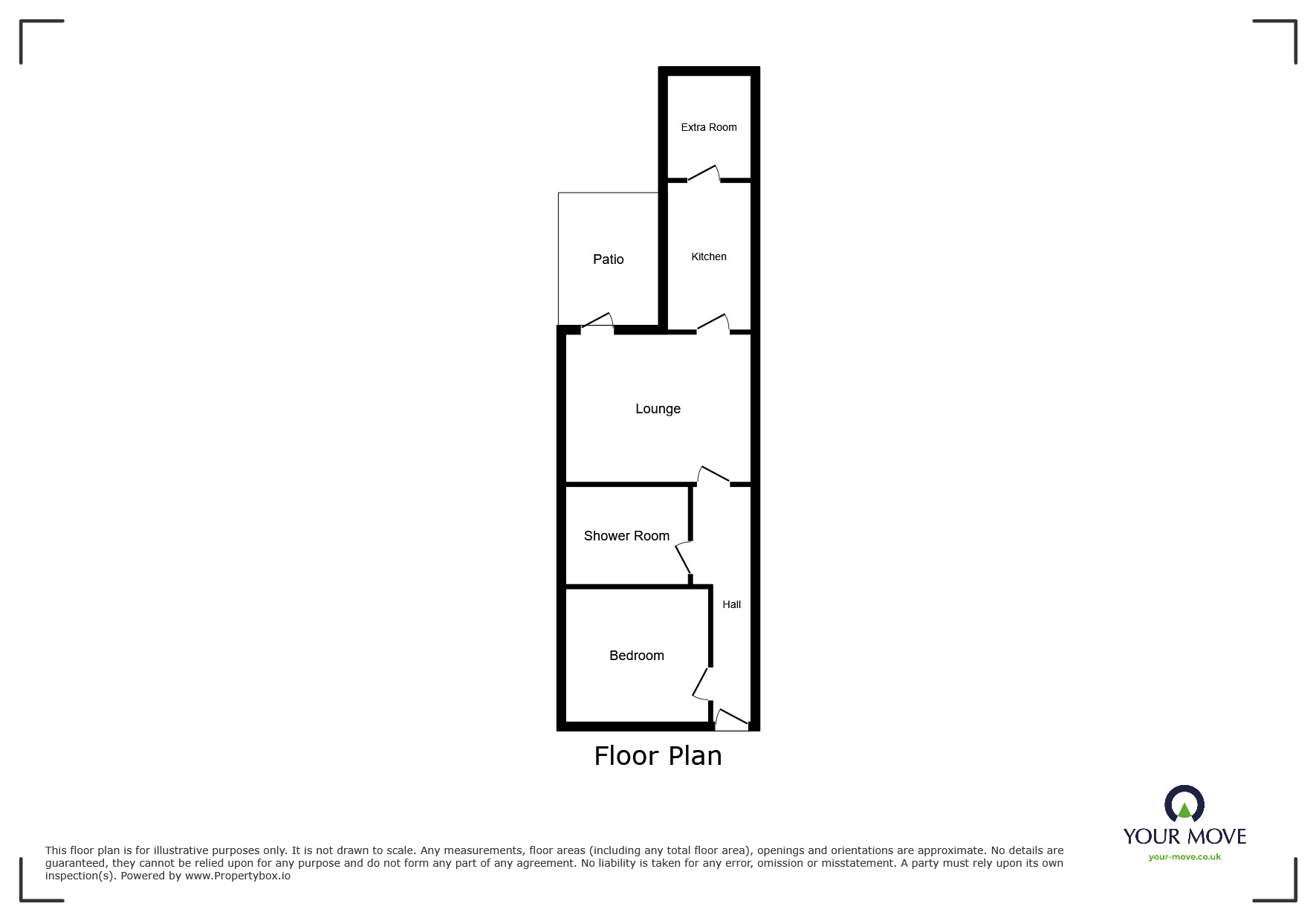 Floorplan of 2 bedroom  Flat to rent, Clarence Square, Brighton, East Sussex, BN1