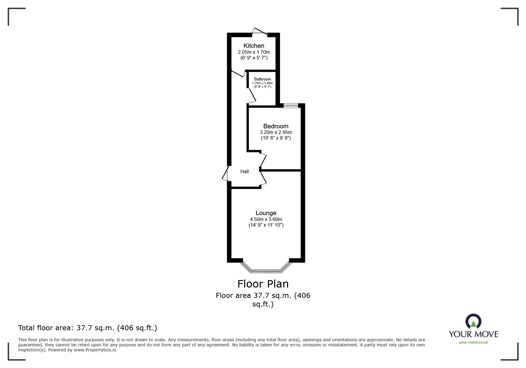 Floorplan of 1 bedroom Flat for sale, Old Shoreham Road, Brighton, East Sussex, BN1
