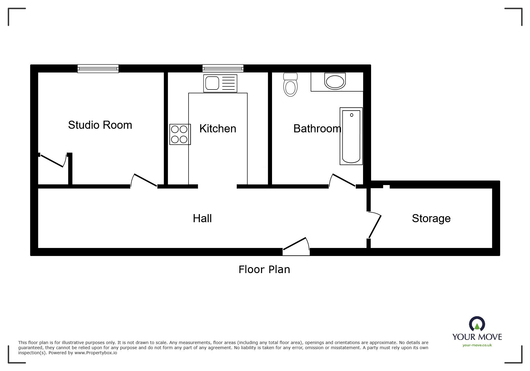 Floorplan of 1 bedroom  Flat to rent, Selborne Place, Hove, East Sussex, BN3