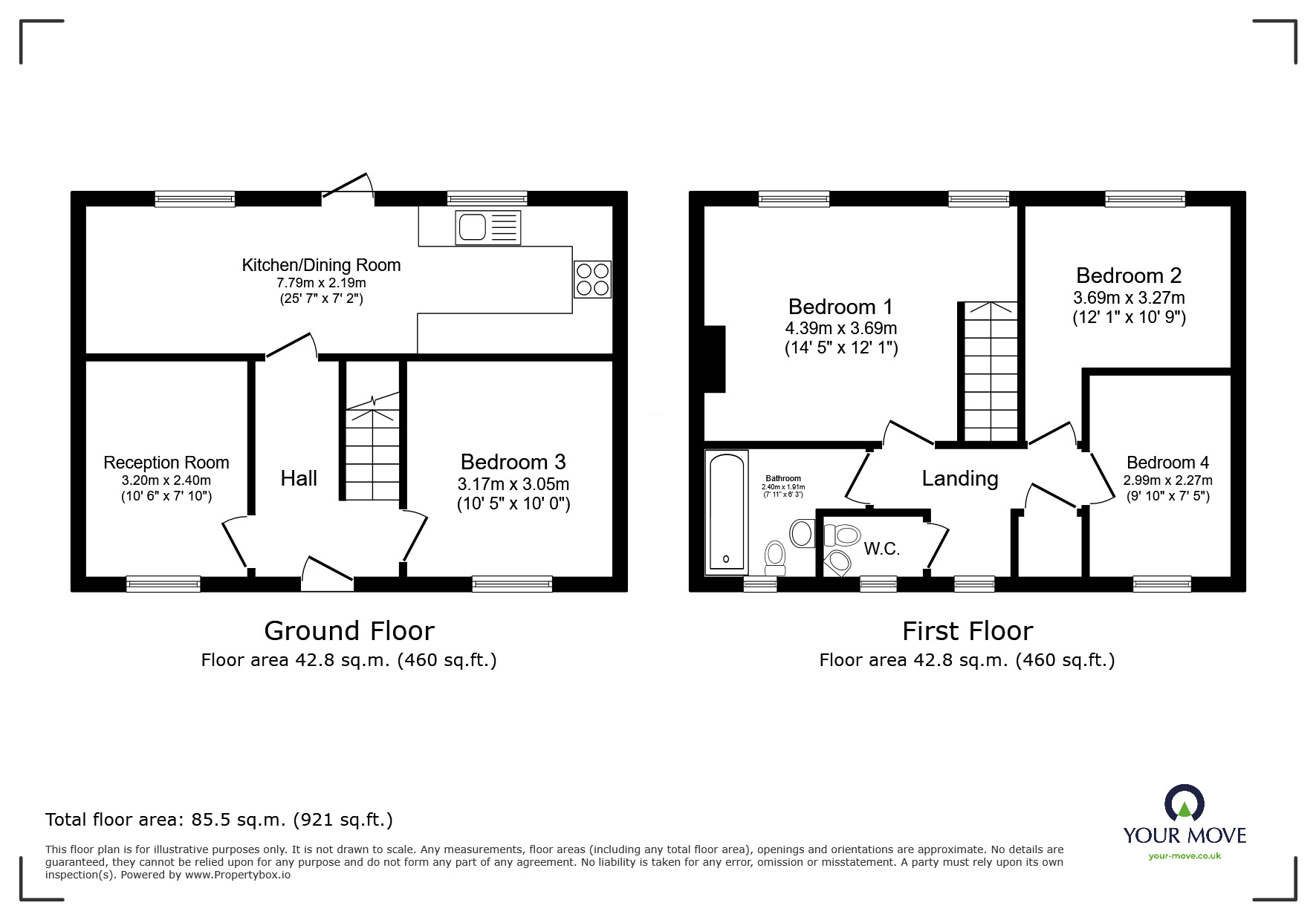Floorplan of 5 bedroom End Terrace House to rent, Ringmer Drive, Brighton, East Sussex, BN1