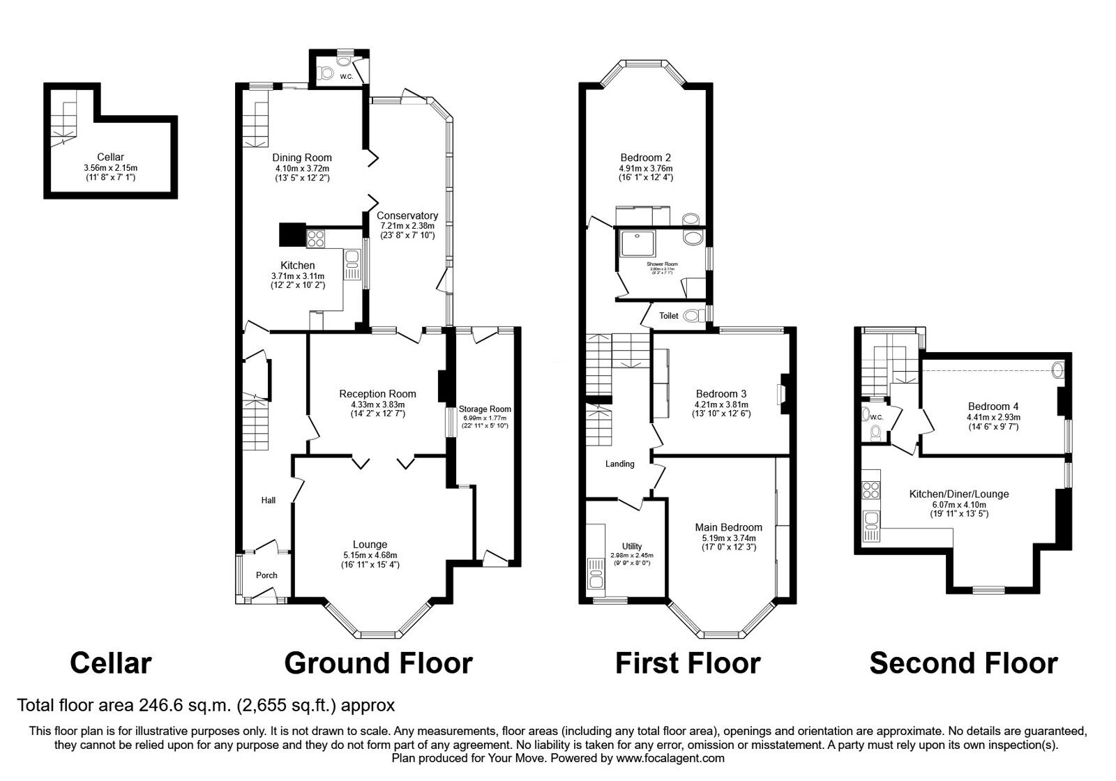 Floorplan of 5 bedroom Semi Detached House for sale, Sackville Gardens, Hove, East Sussex, BN3