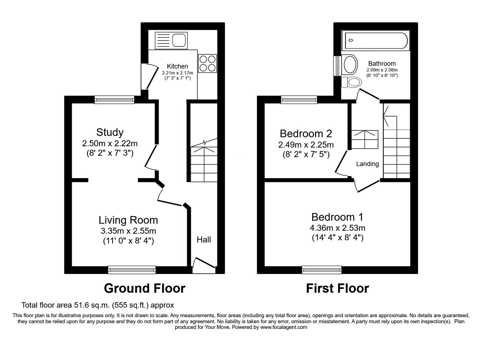 Floorplan of 2 bedroom Mid Terrace House for sale, St. Georges Mews, Brighton, East Sussex, BN1