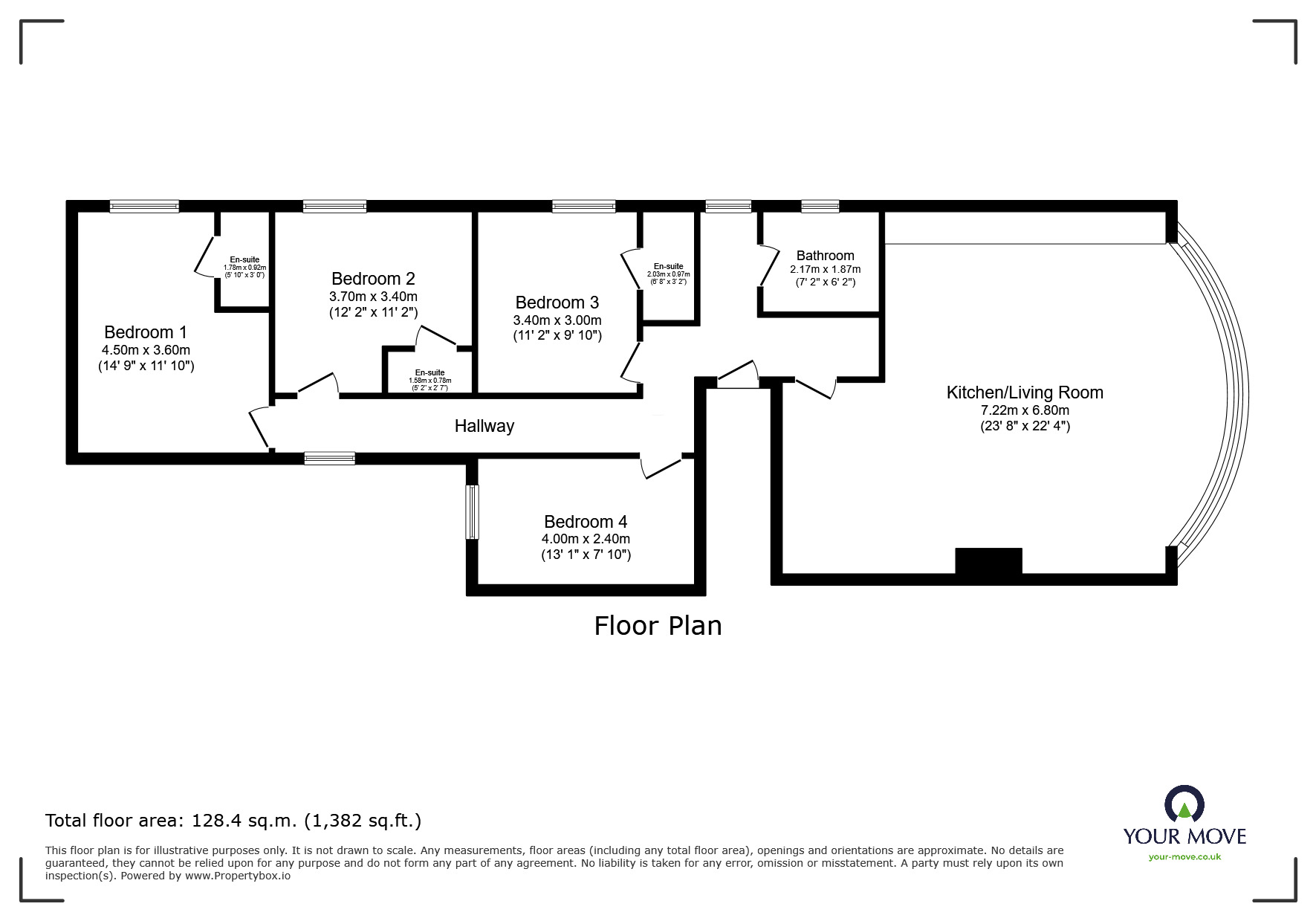 Floorplan of 4 bedroom Flat to rent, Marine Parade, Brighton, East Sussex, BN2
