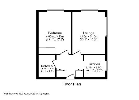 Floorplan of 1 bedroom Flat to rent, Bridge Road, Worthing, West Sussex, BN14